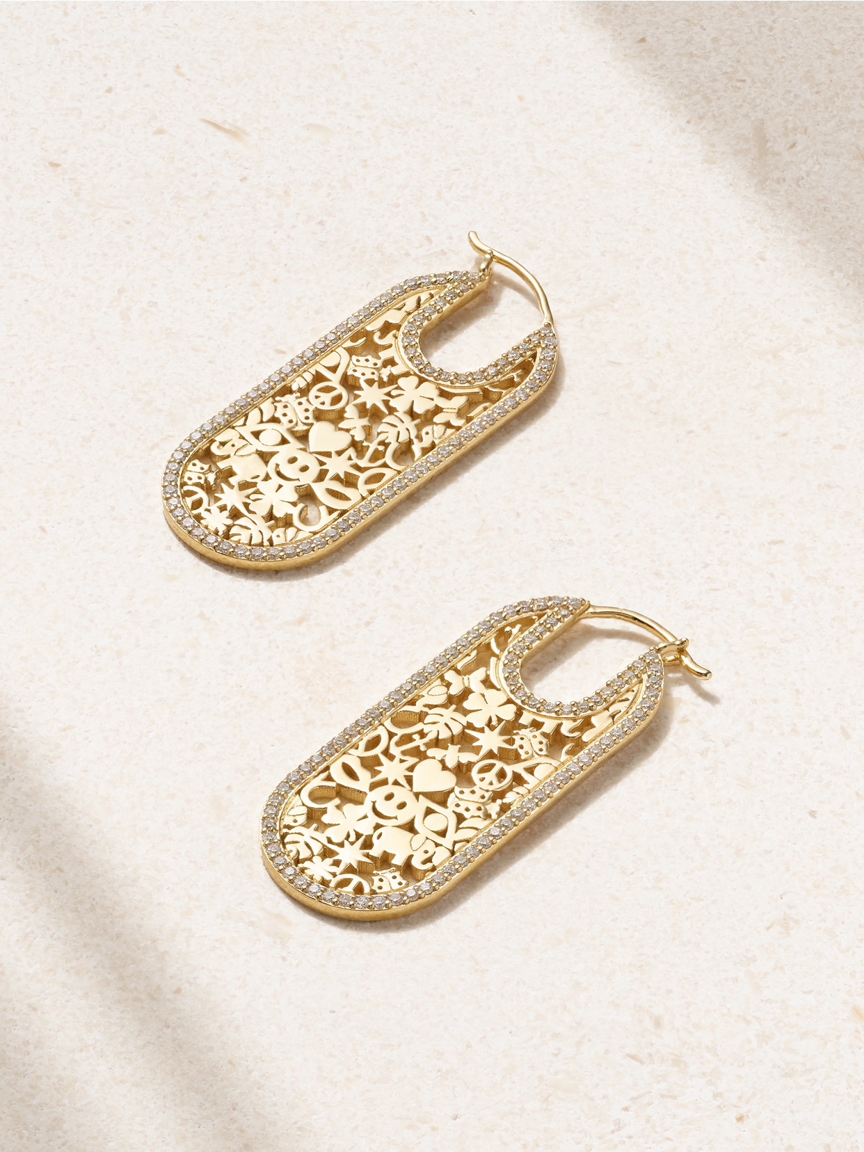 Sydney Evan Icon Wallpaper 14-karat Gold Diamond Earrings