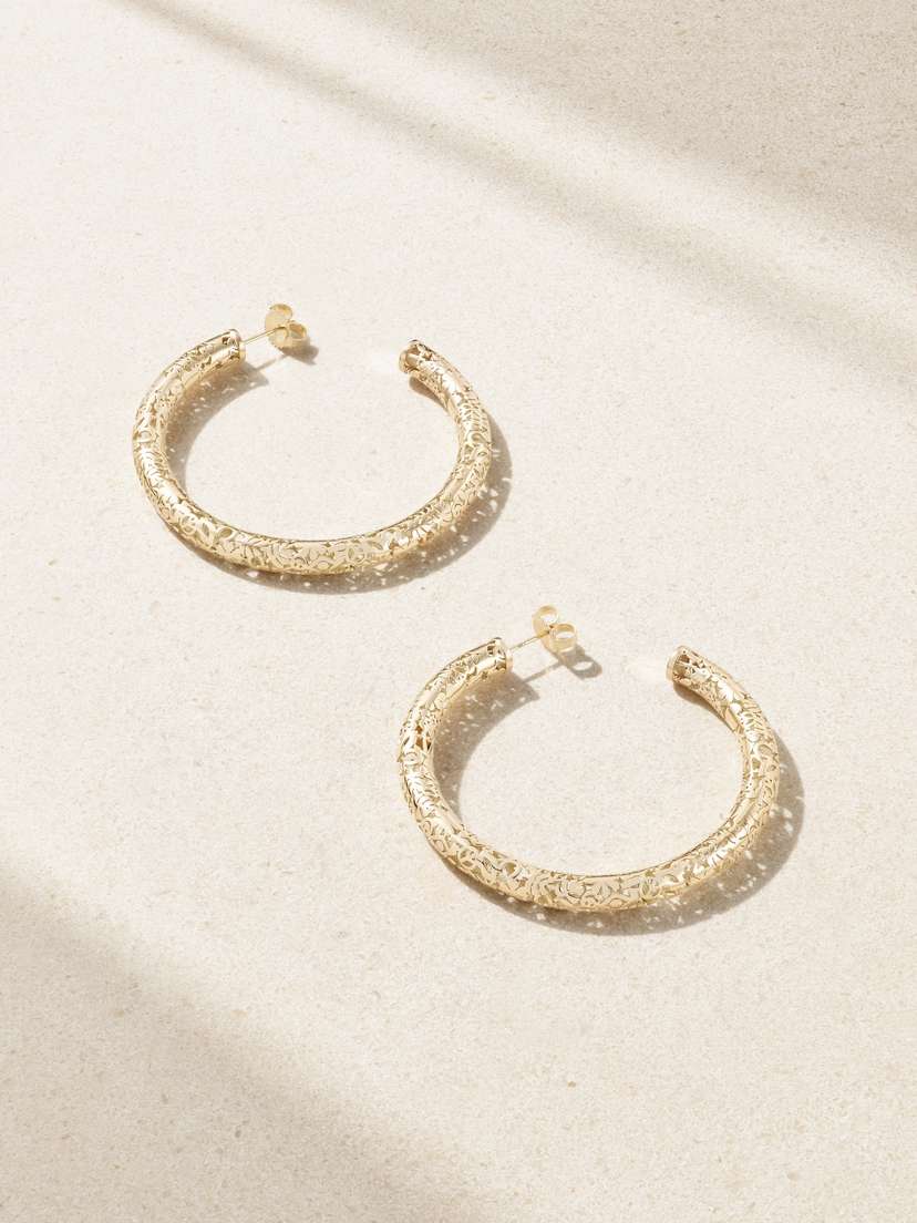 Sydney Evan Large Icon Wallpaper 14-karat Gold Hoop Earrings