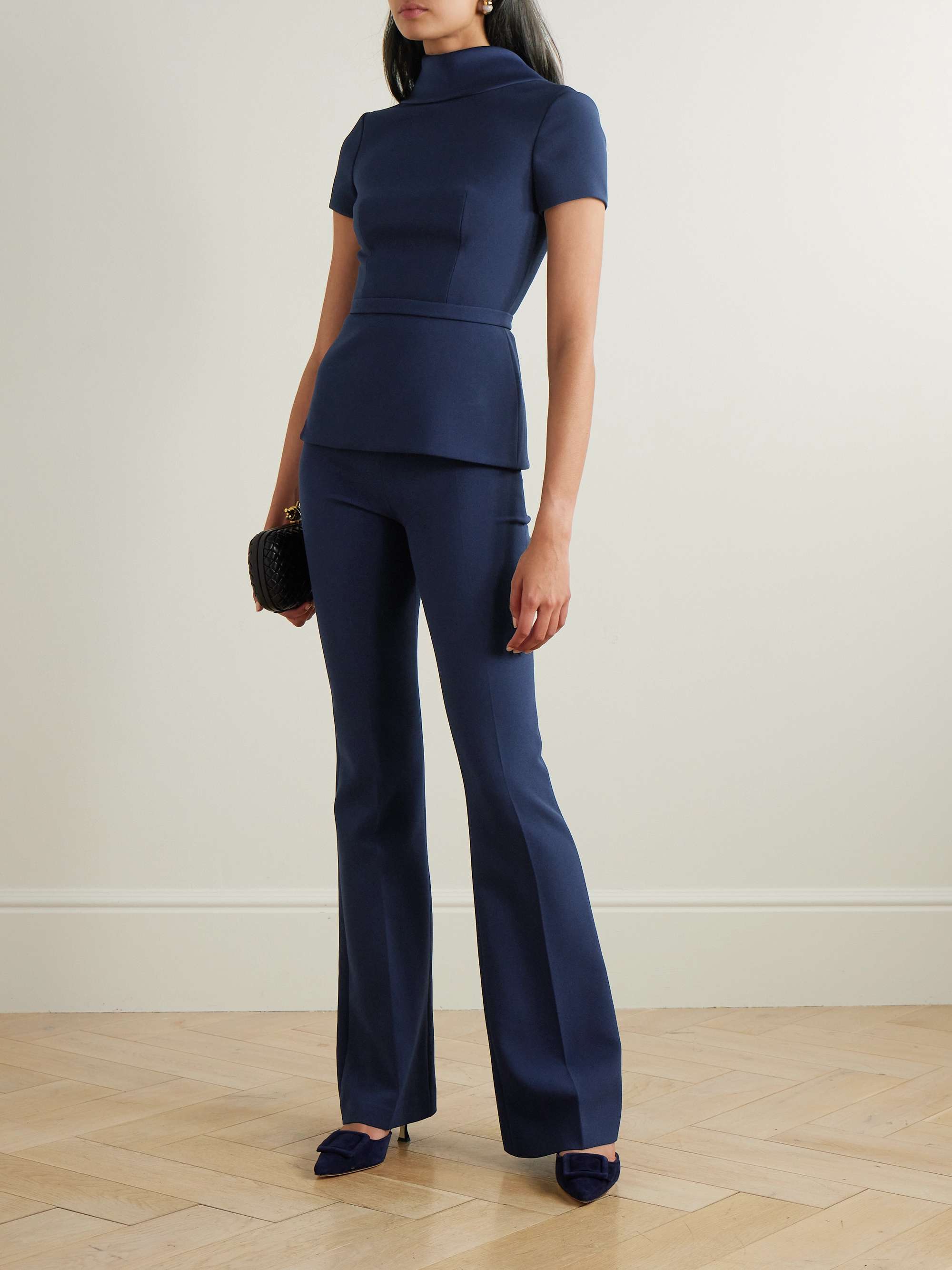 SAFIYAA Alexa stretch-crepe flared pants
