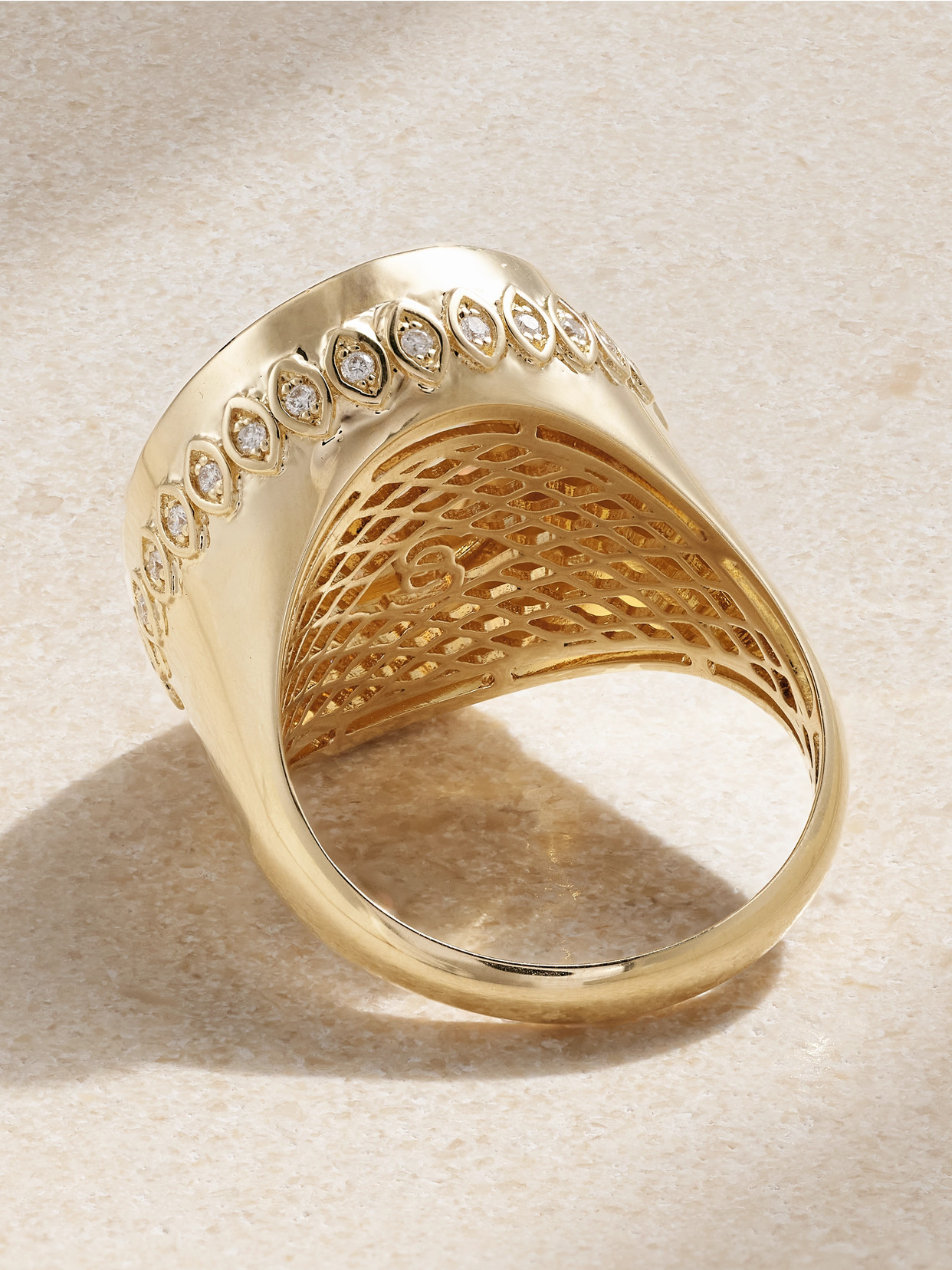 Sydney Evan 14-karat Gold, Opal And Diamond Signet Ring In Gold