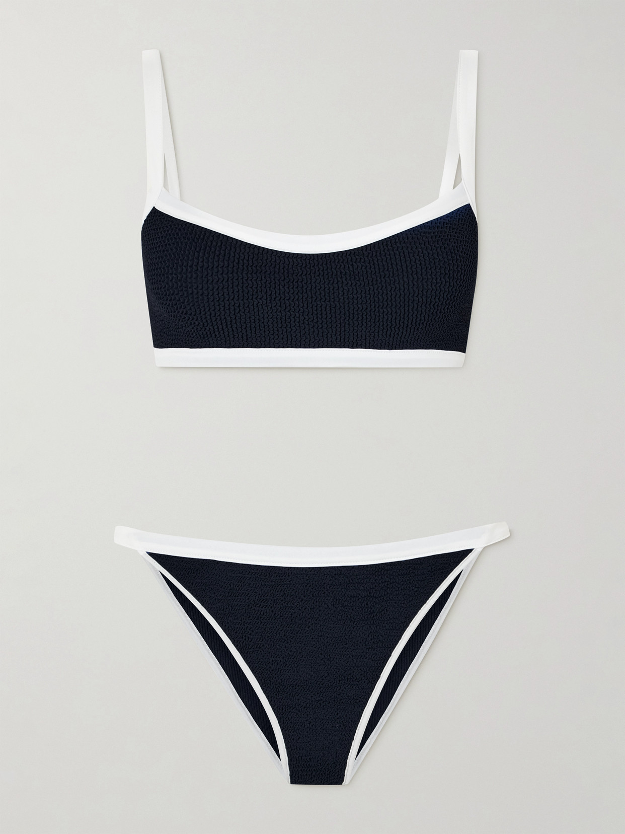 Hunza G Tyler Seersucker Bikini In Black