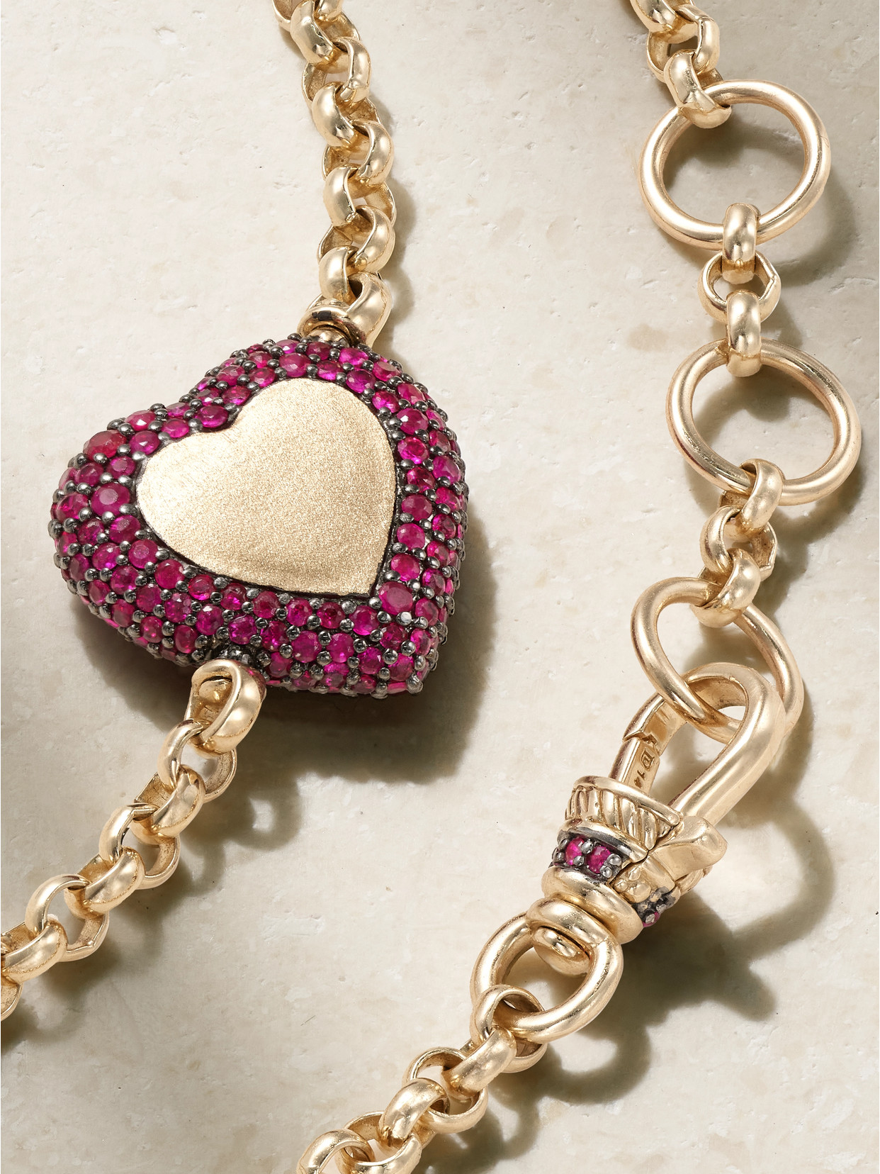 Lucy Delius Love Special Rhodium-plated14-karat Gold Ruby Bracelet In Gold
