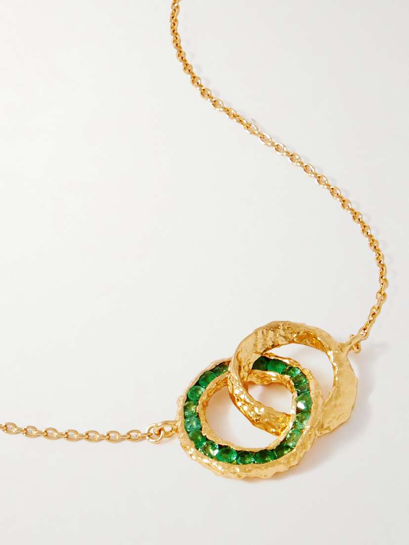 Pacharee Infinity Gold-plated Emerald Necklace