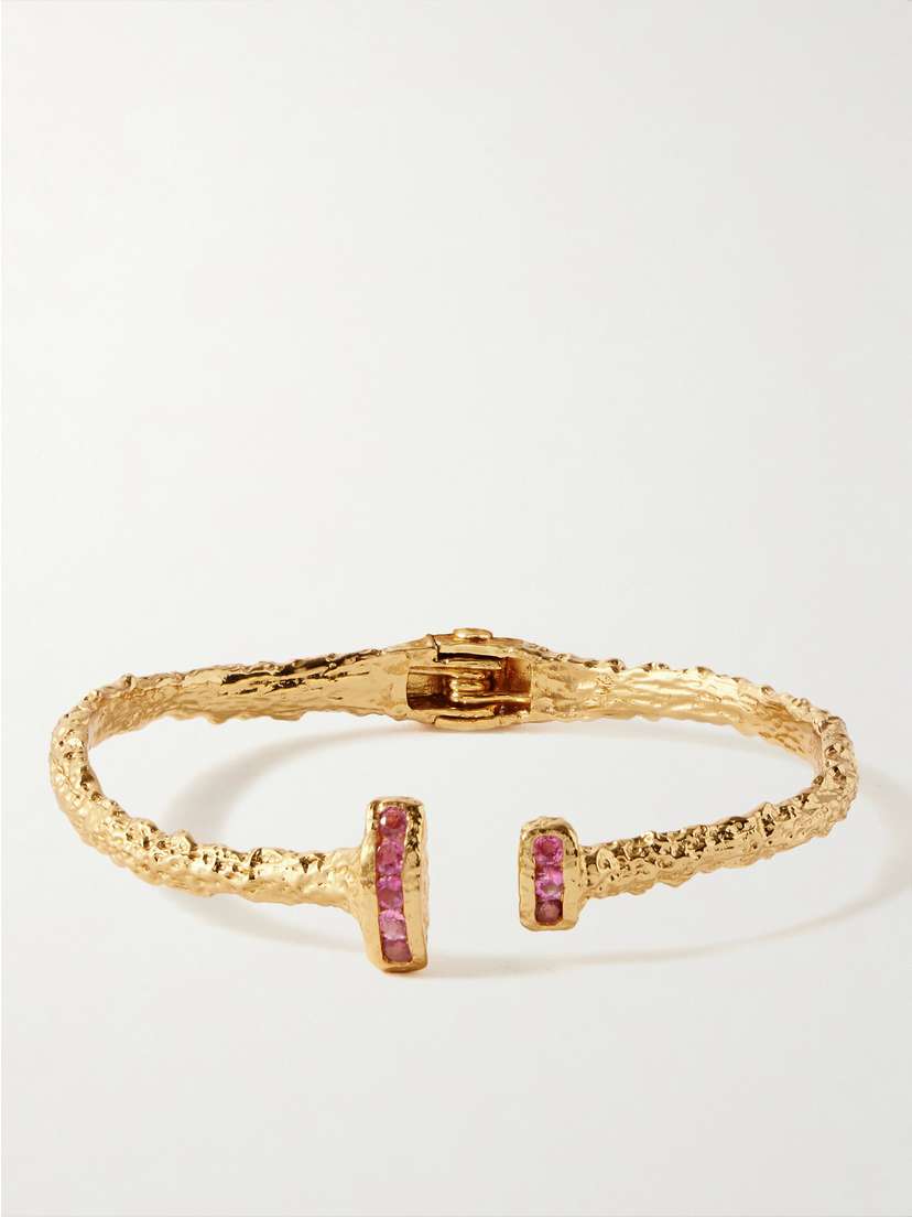 Pacharee June arge Gold-plated Crystal Bracelet