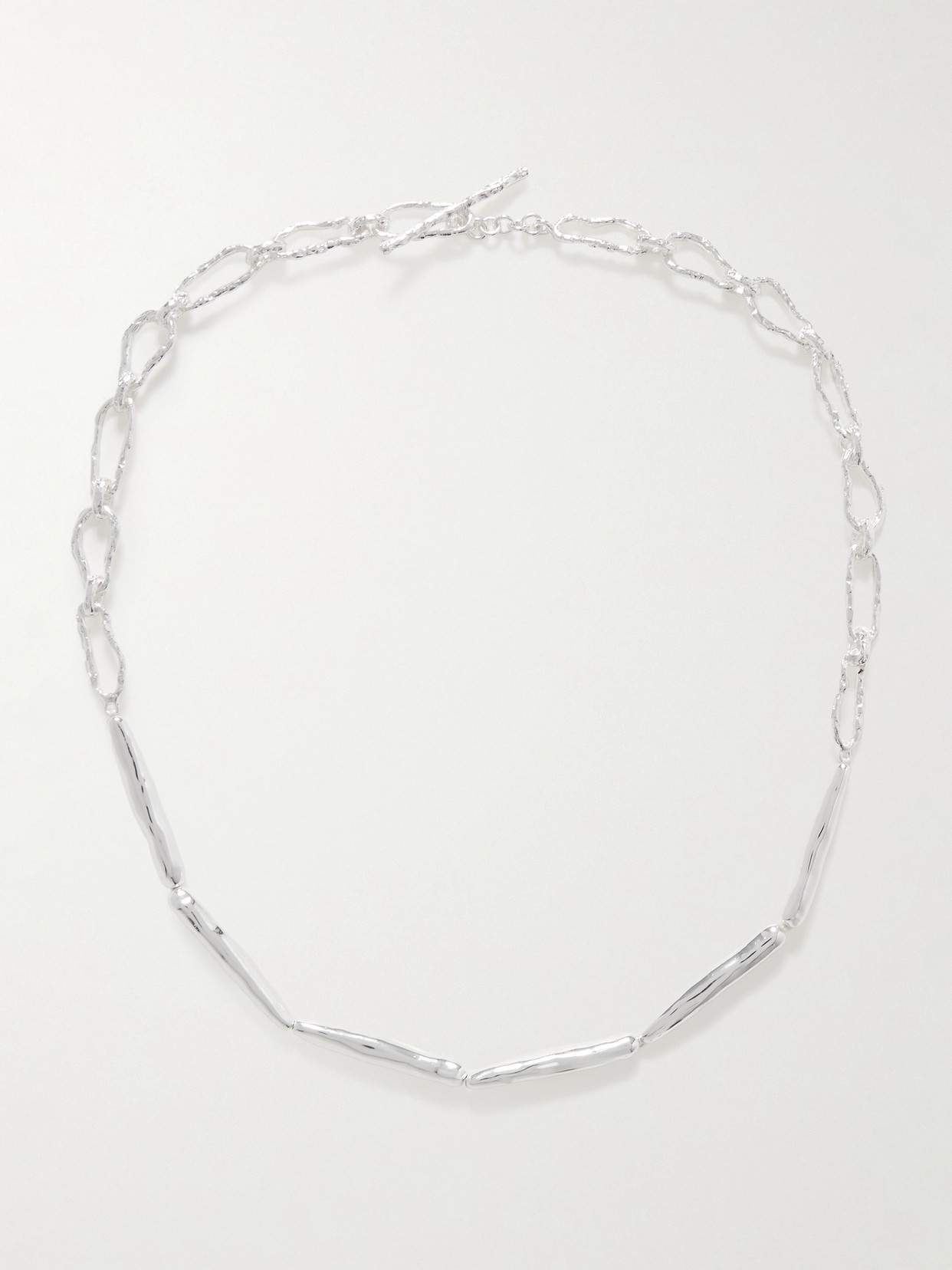 Pacharee Birch White Gold-plated Necklace In Silver