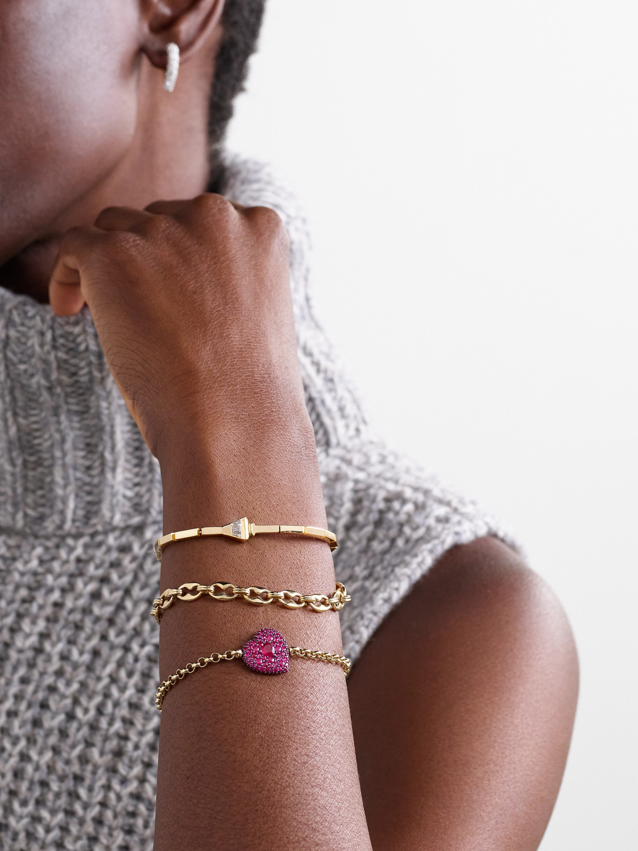 Lucy Delius The Lucky One 14-karat Recycled Gold Diamond Bracelet In Gold