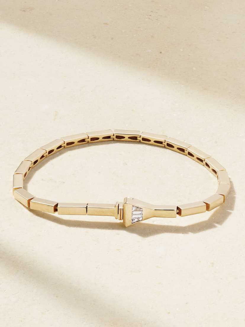 Lucy Delius The Lucky One 14-karat Recycled Gold Diamond Bracelet