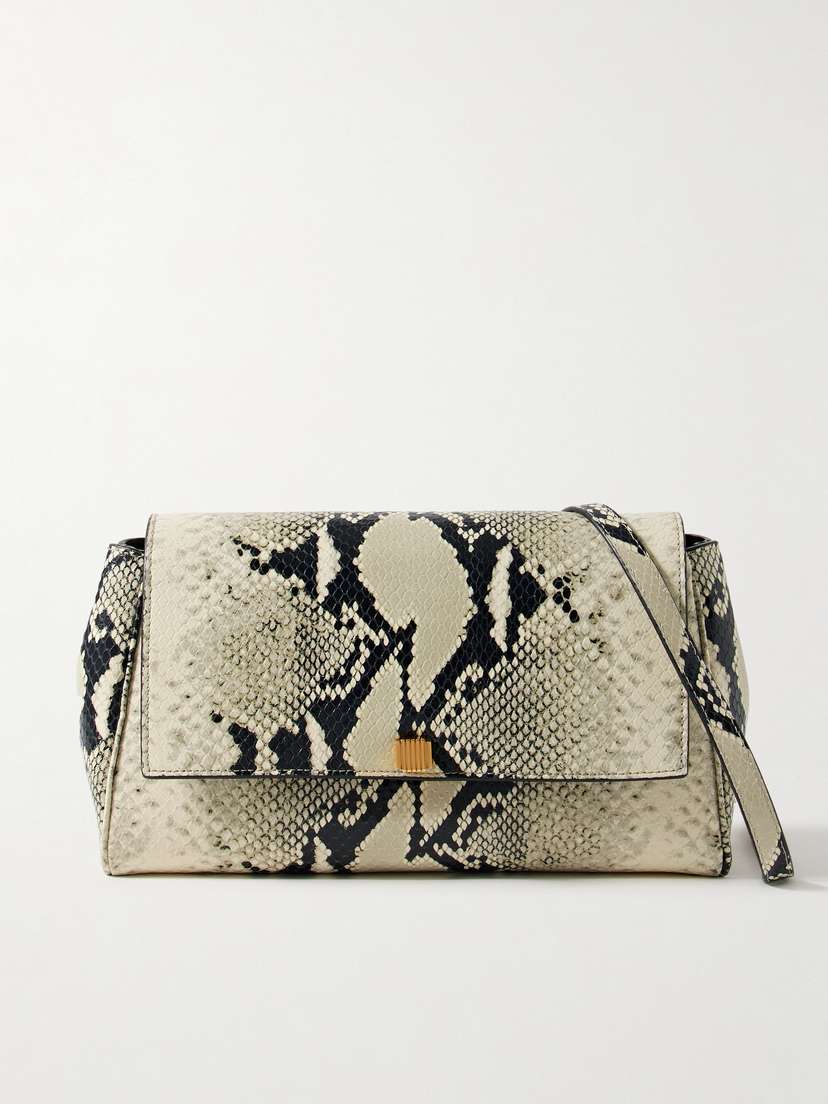 Khaite Audrey Snake-effect Leather Shoulder Bag