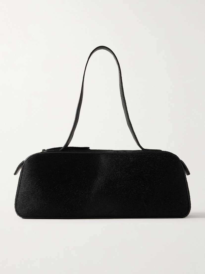 Khaite Simona Leather-trimmed Calf Hair Shoulder Bag