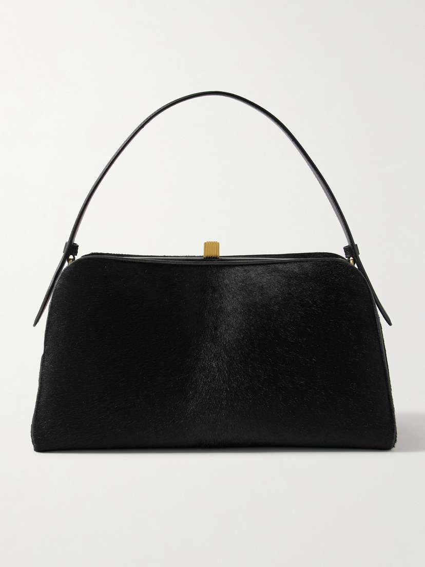 Khaite Cate Leather-trimmed Calf Hair Tote