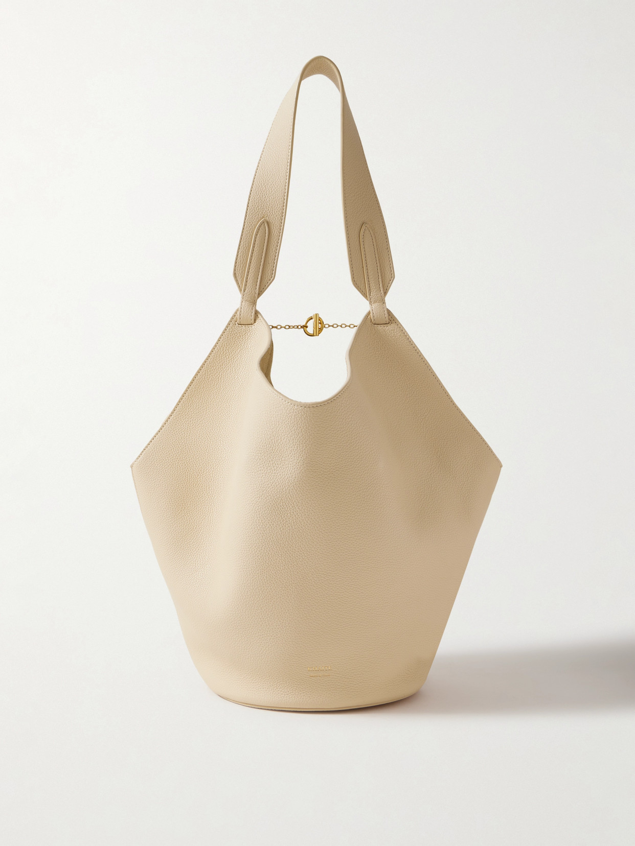 KHAITE - Lotus Small Textured-leather Tote - Ivory