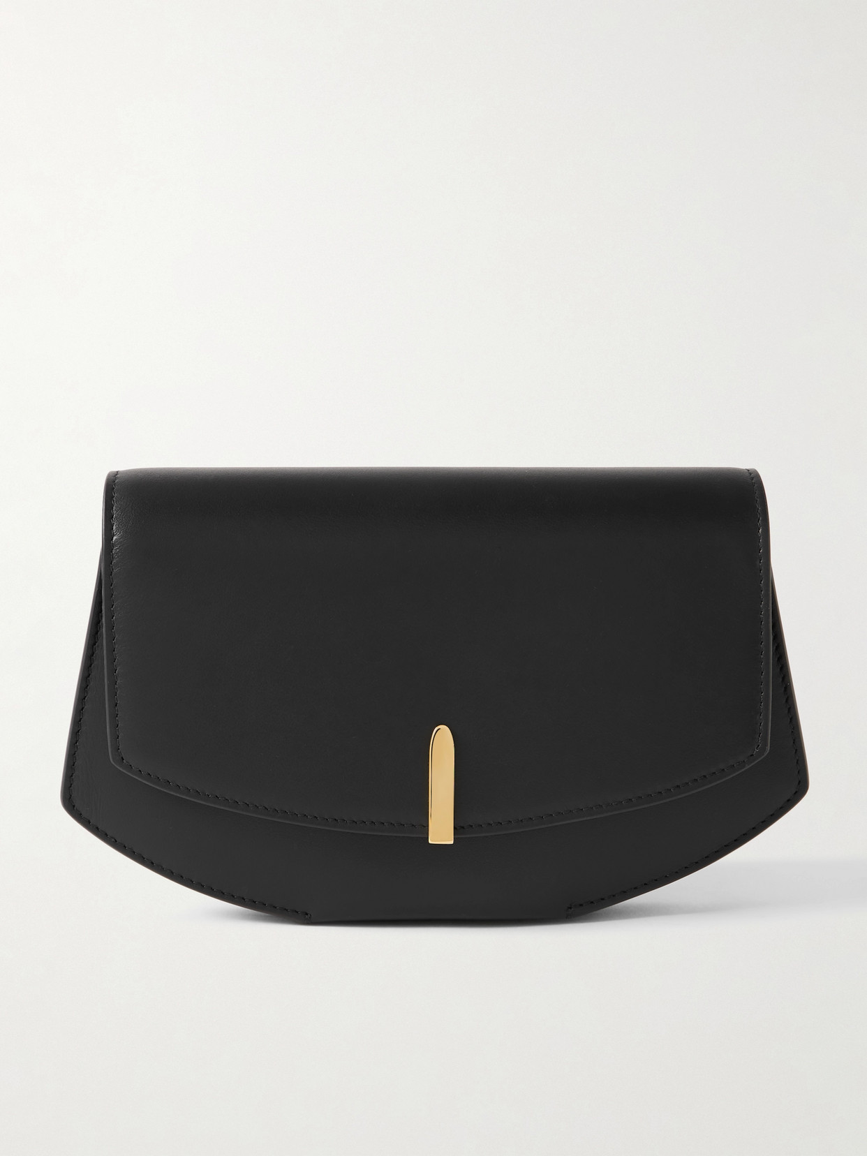 Savette Florence Leather Clutch In Black