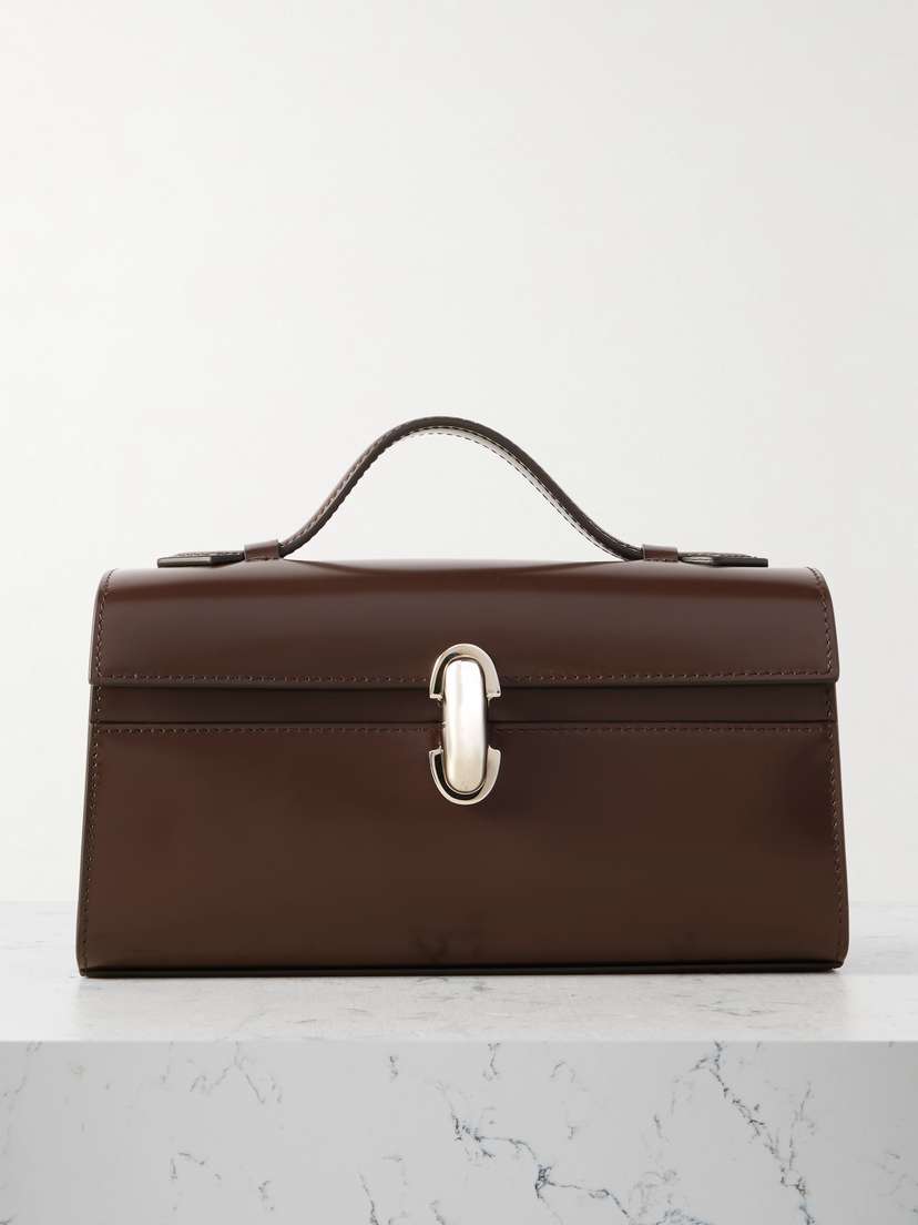 Savette Symmetry Pochette Glossed-leather Tote