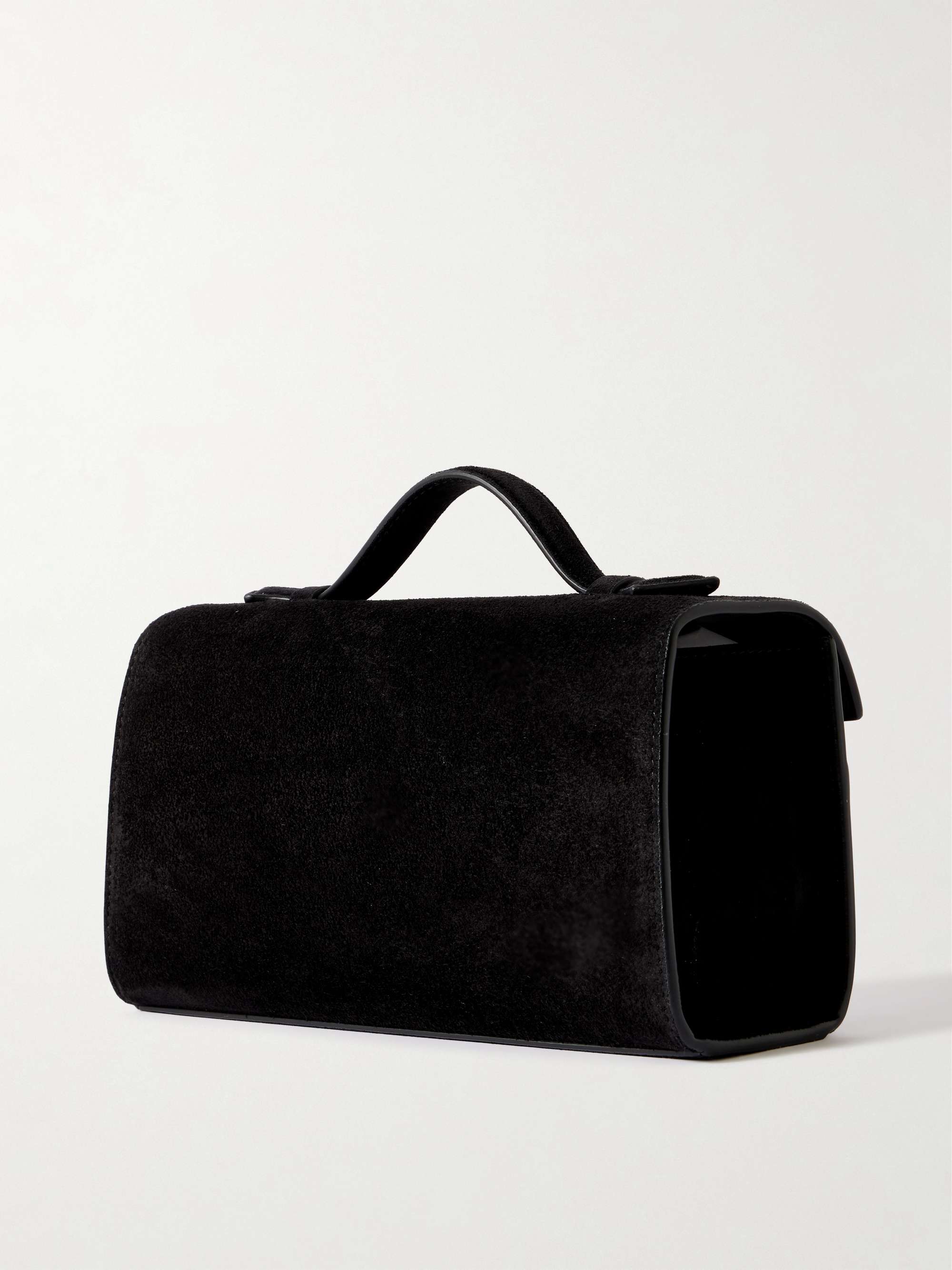 SAVETTE Symmetry Pochette suede tote
