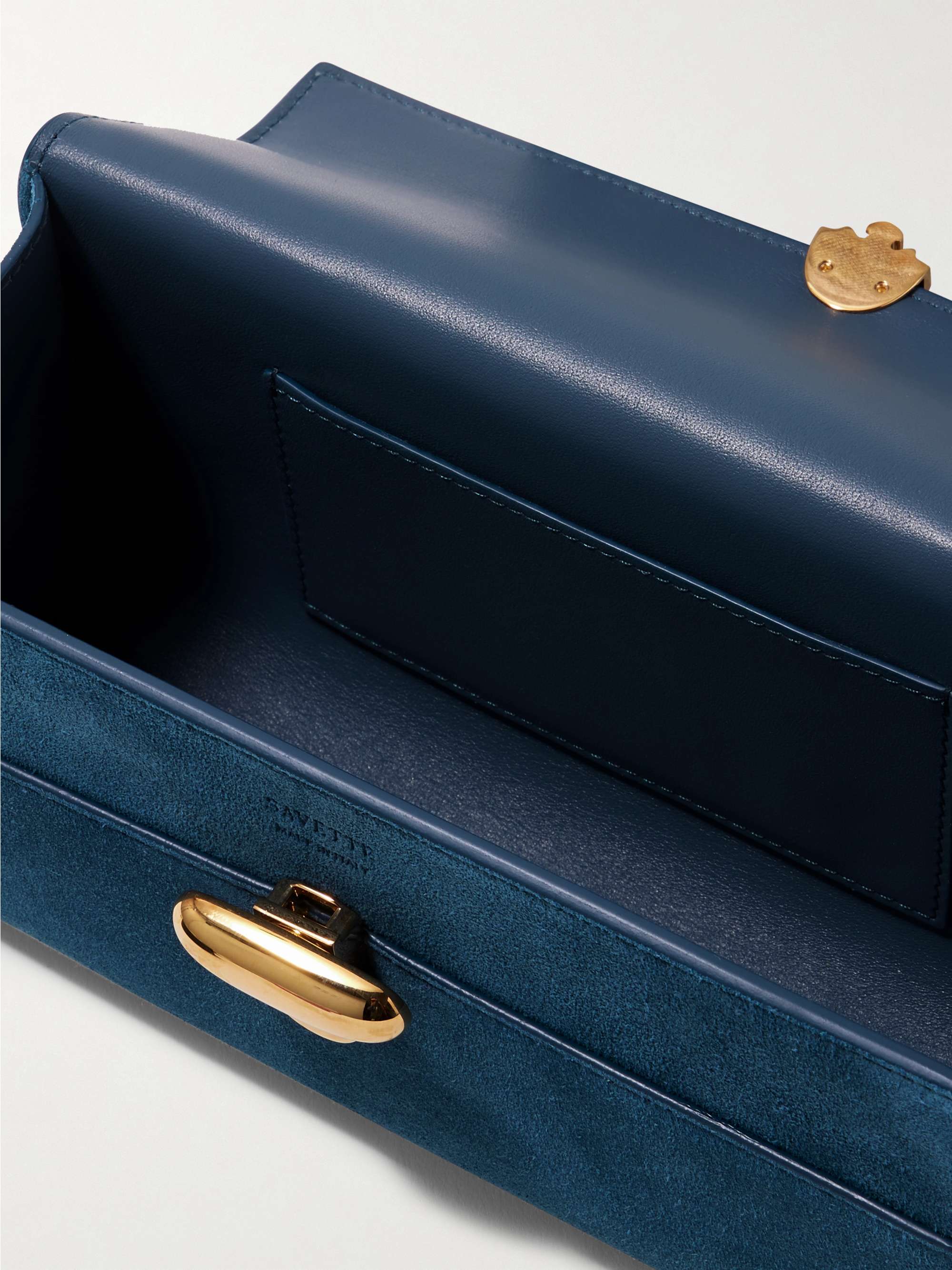 SAVETTE Symmetry Pochette suede tote