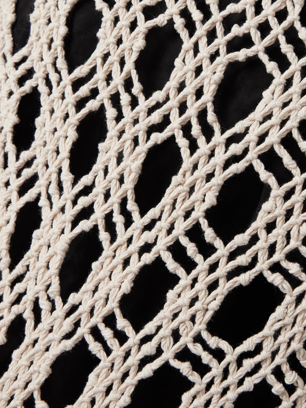 DIOTIMA SPARROW FRINGED CROCHETED COTTON MIDI SKIRT