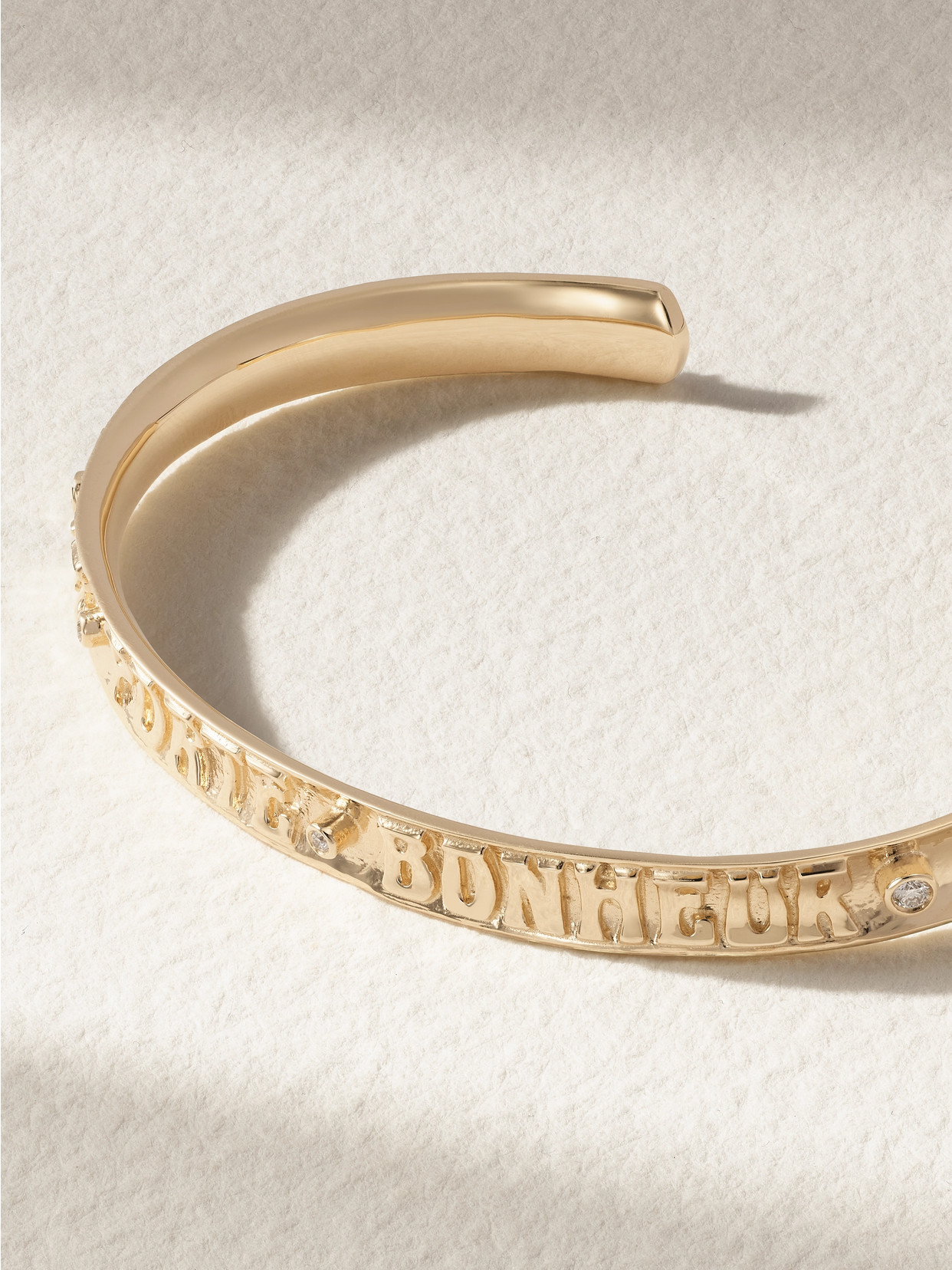 Marlo Laz Bonheur 14-karat Gold Diamond Cuff In Gold