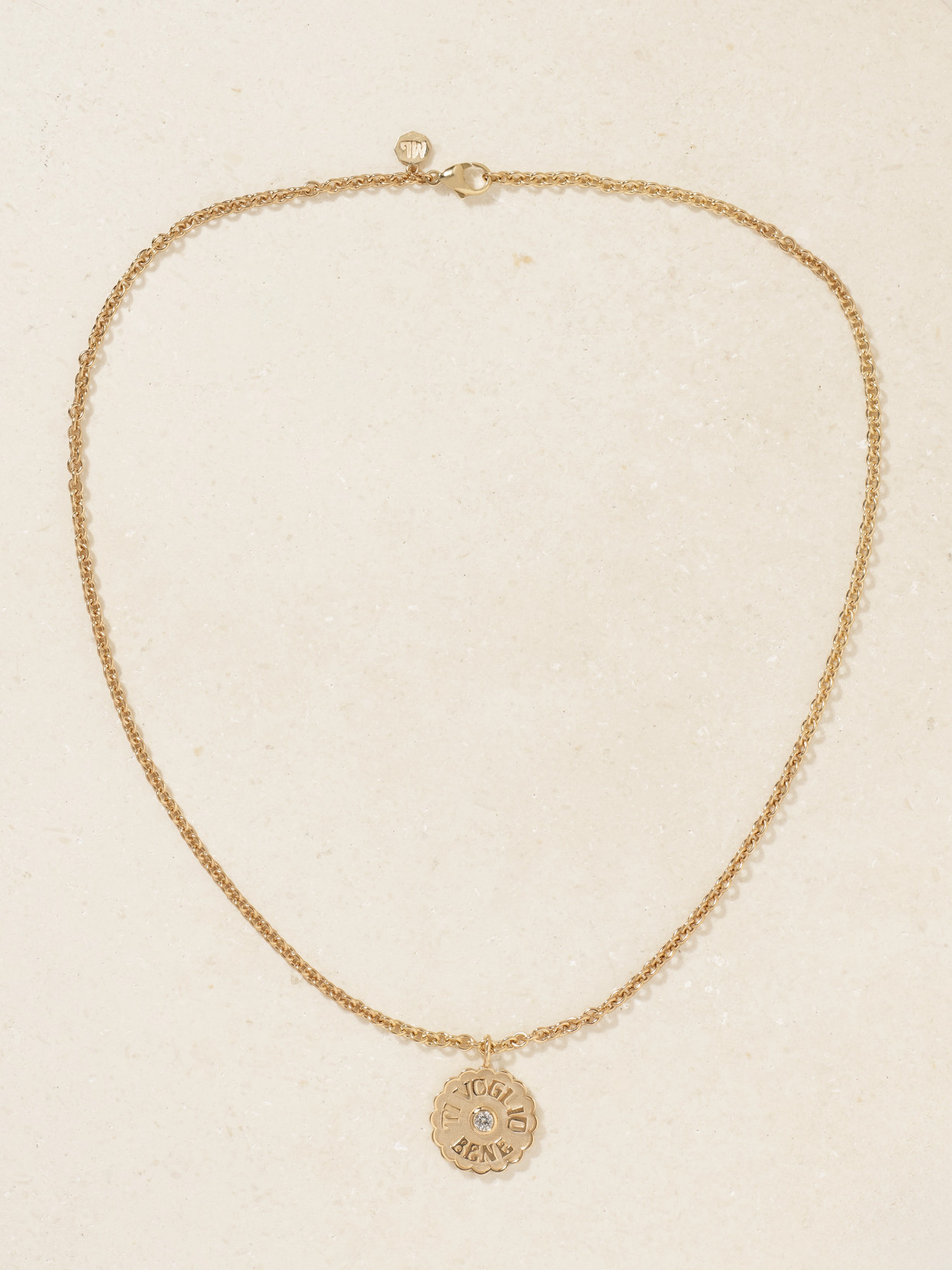 Marlo Laz Tvb Mini 14-karat Gold Diamond Necklace In Gold
