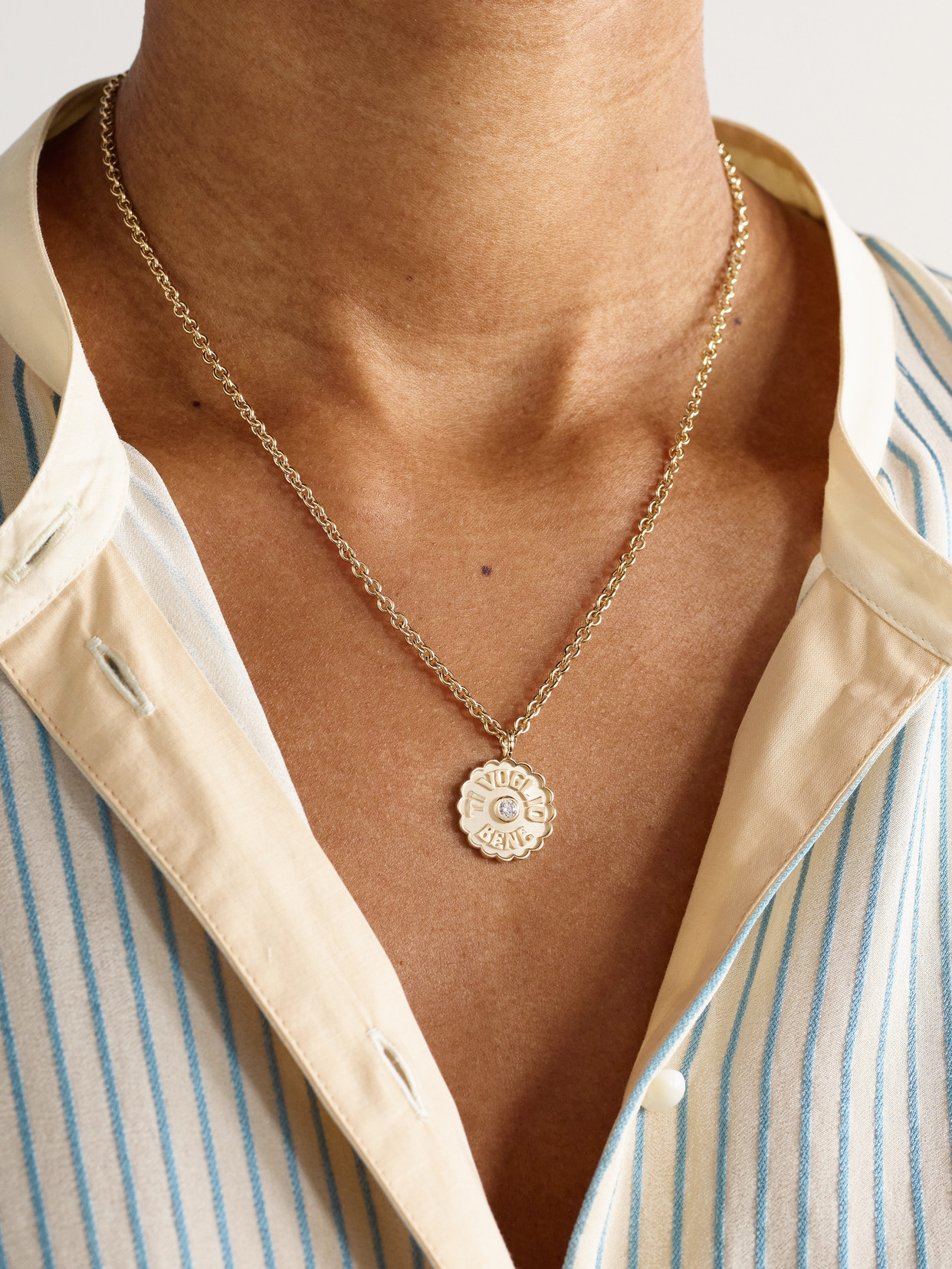 Marlo Laz Tvb Mini 14-karat Gold Diamond Necklace In Gold