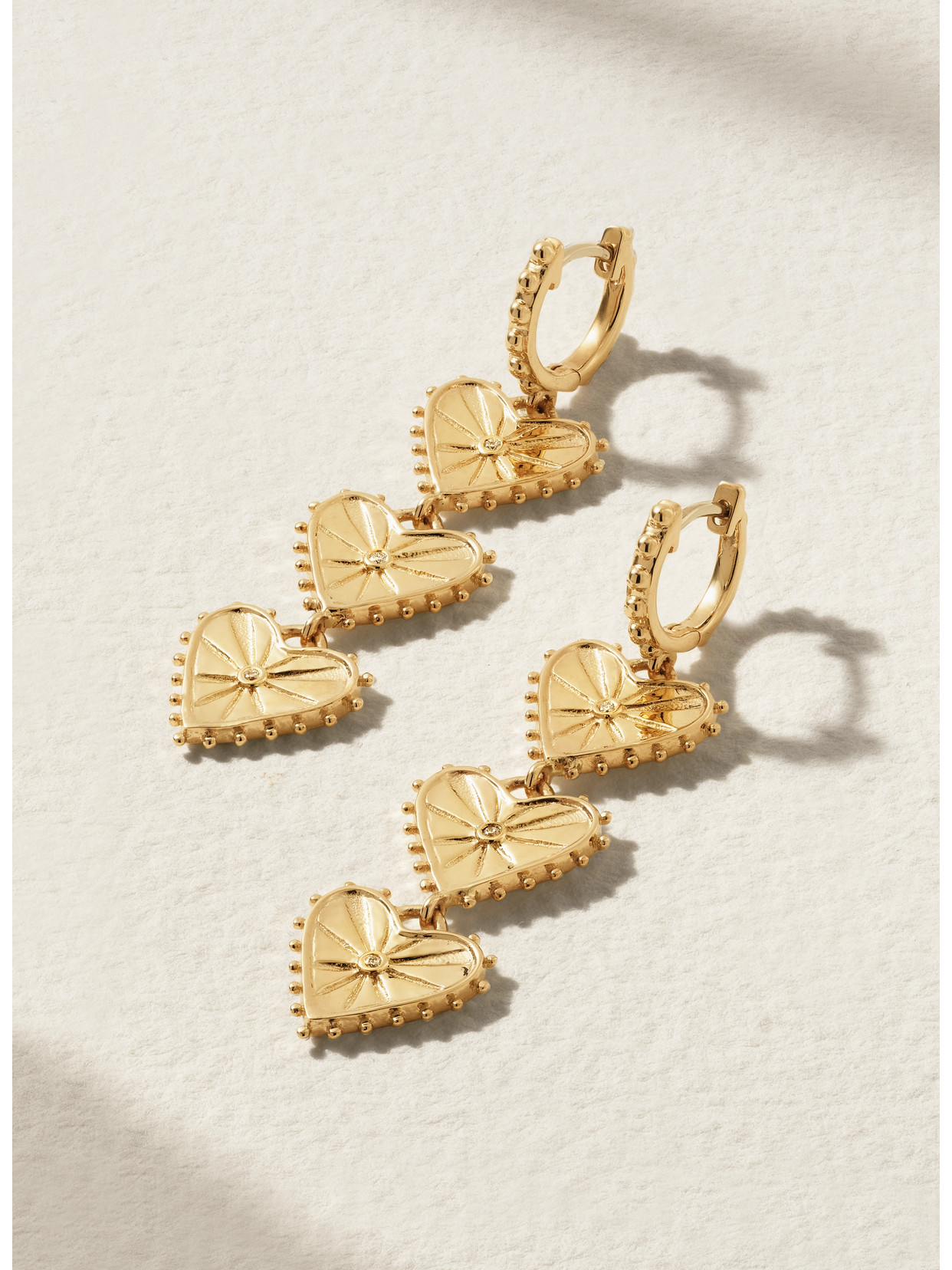 Marlo Laz Agape 14-karat Gold Diamond Earrings