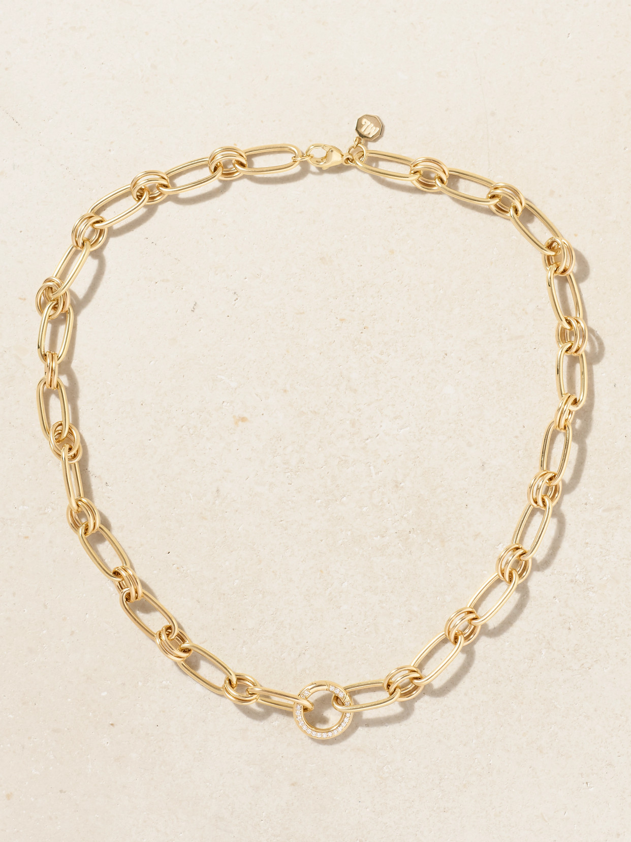 Marlo Laz Sardinia 14-karat Gold Diamond Necklace
