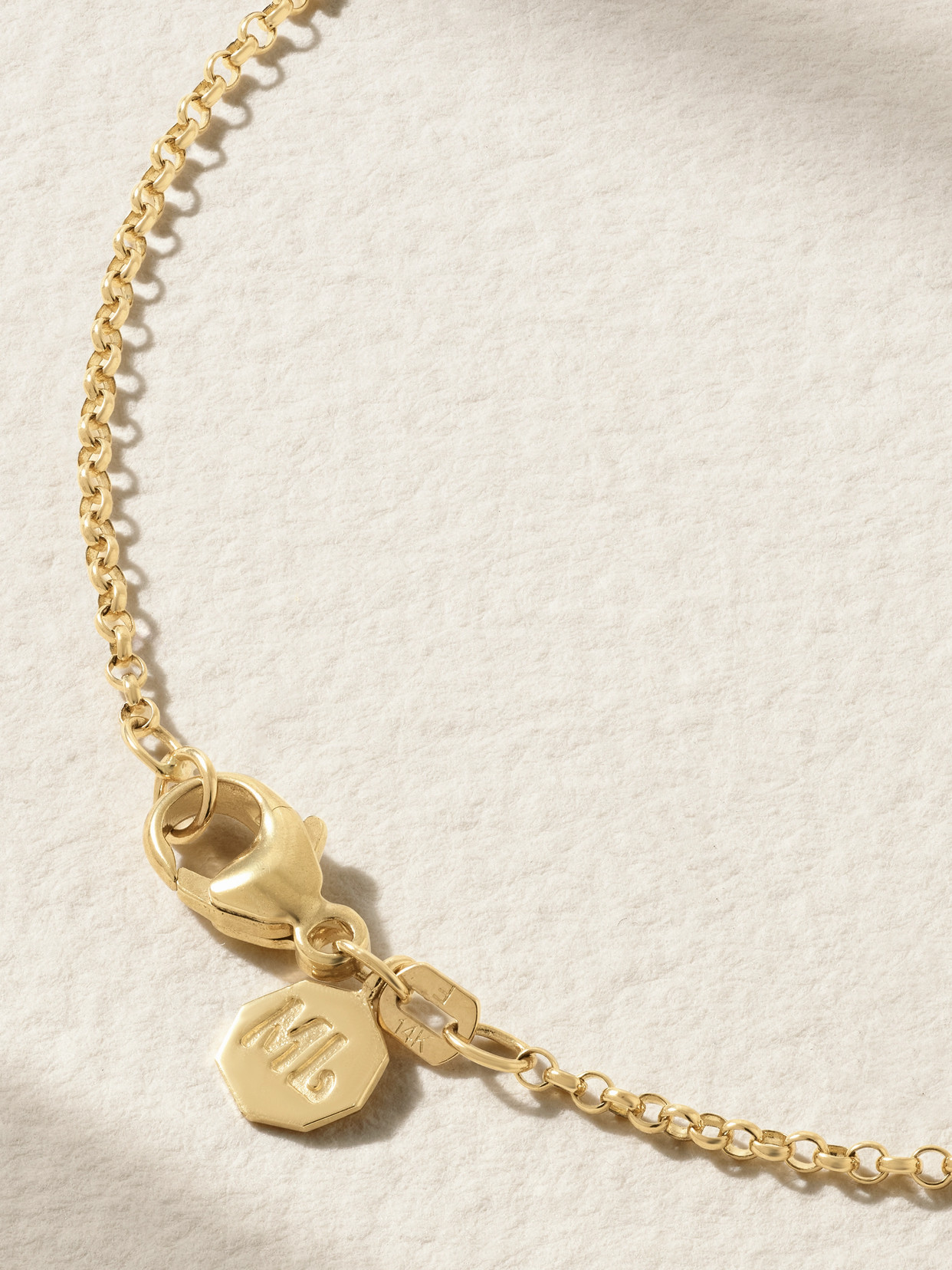 Marlo Laz Mini Dangling Heart 14-karat Gold Diamond Necklace In Gold