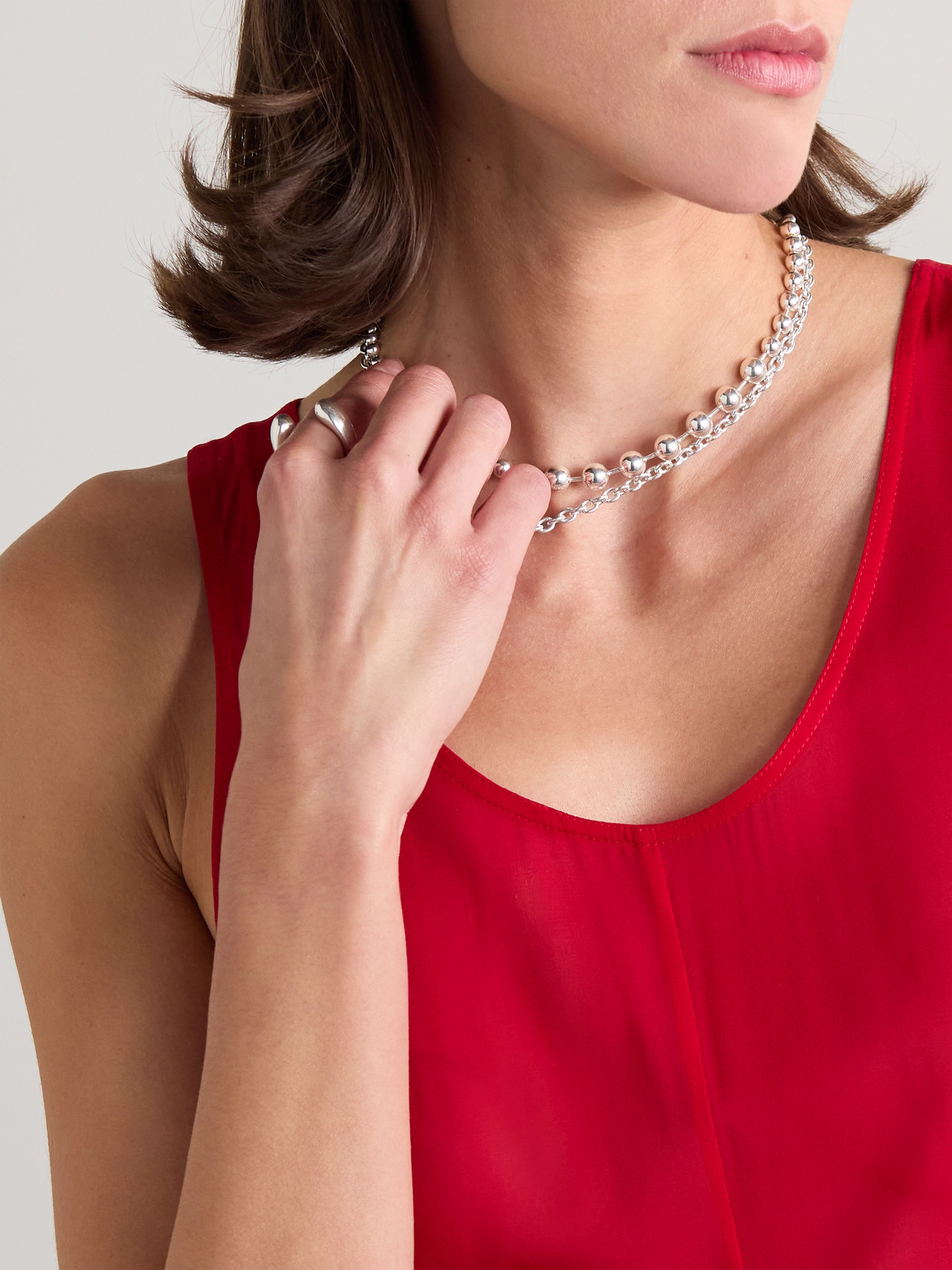 Loren Stewart Silver Necklace In Silver