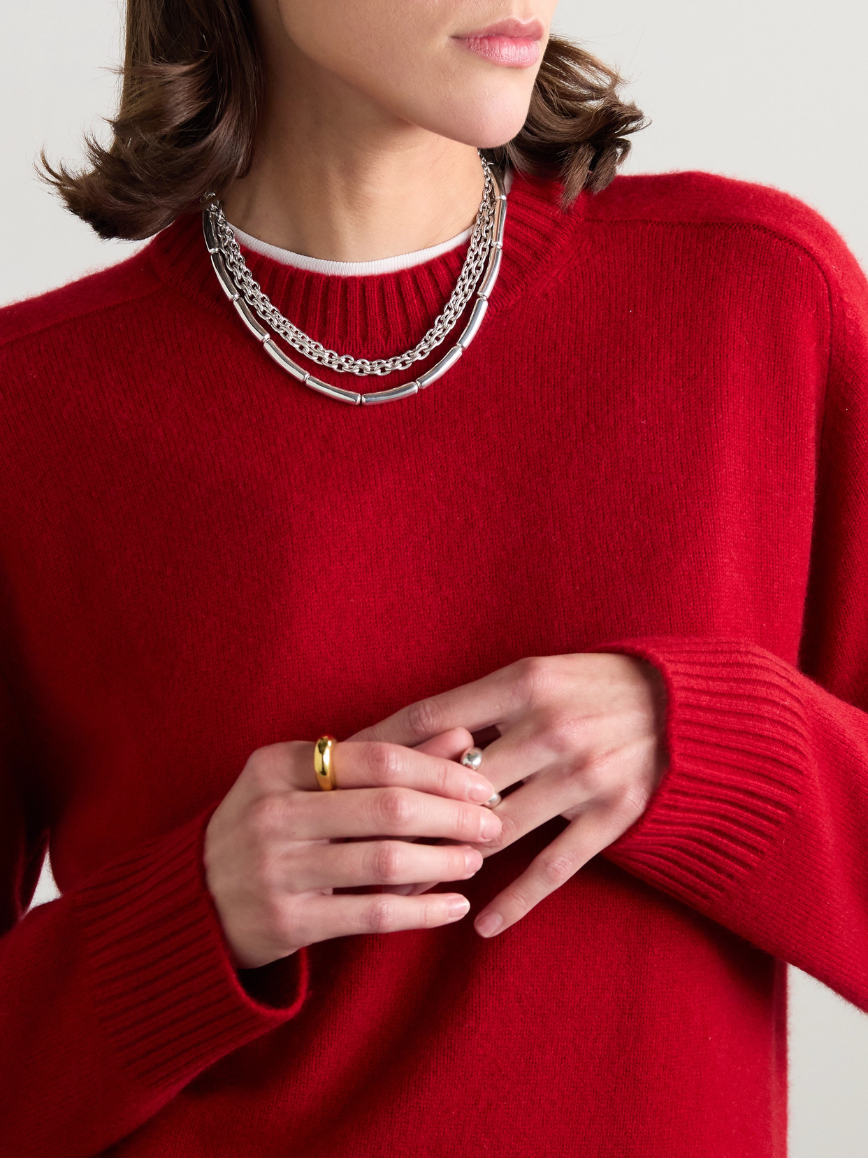 Loren Stewart Silver Necklace In Silver