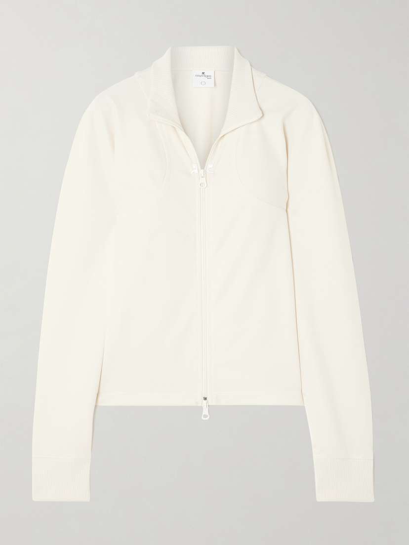 Courrèges Interlock Appliquéd Jersey Track Jacket