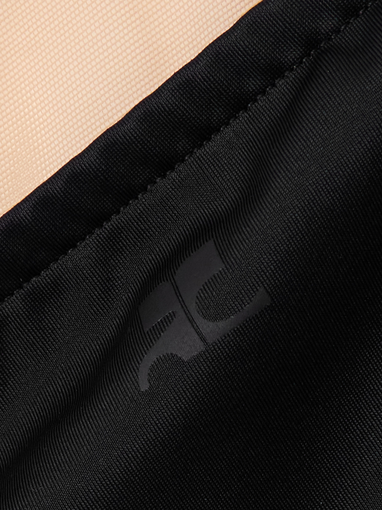 COURRÈGES ILLUSION MESH AND JERSEY BODYSUIT