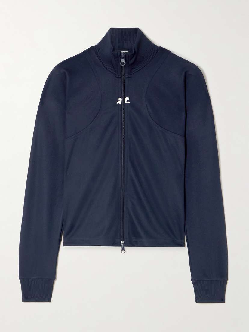Courrèges Interlock Appliquéd Jersey Track Jacket