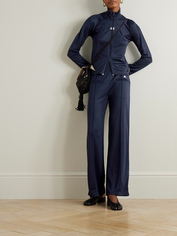 Courrèges Interlock appliquéd jersey track jacket