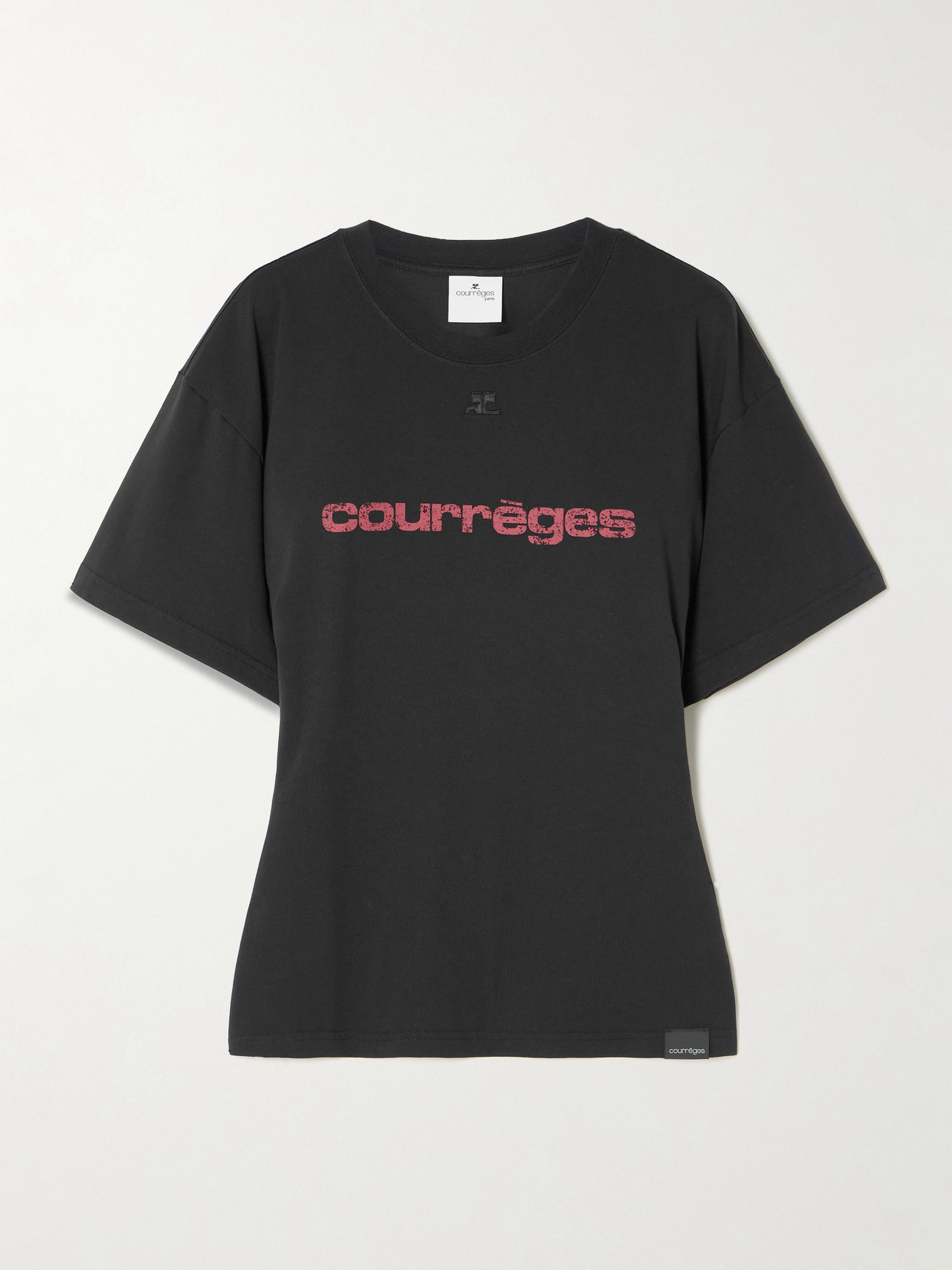 Courrèges Courreges Women Courreges Belted Printed Stone T-shirt In Black
