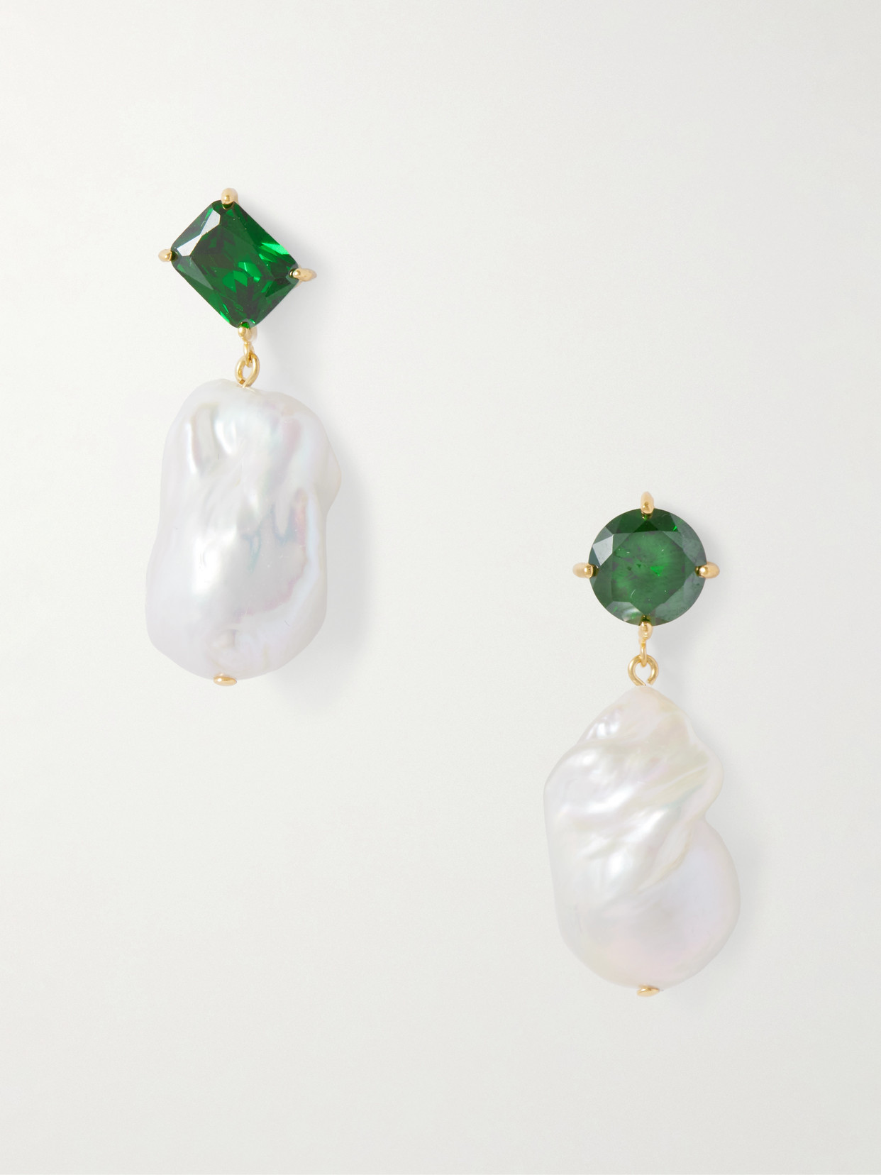 Completedworks Blink Recycled Gold Vermeil, Cubic Zirconia And Pearl Earrings In White