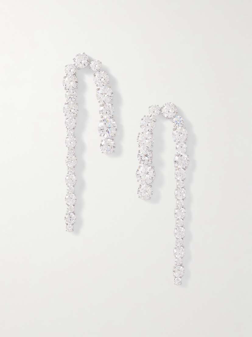 Completedworks Sleuth Recycled Silver Cubic Zirconia Earrings