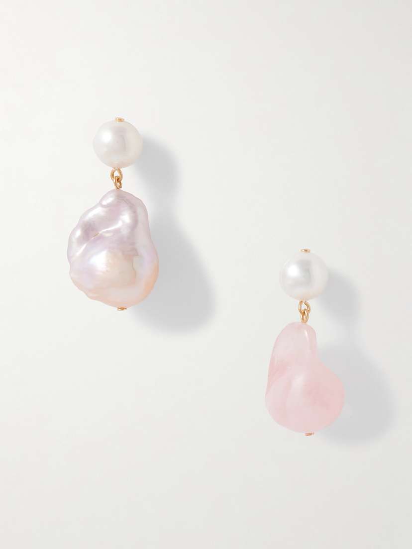 Completedworks Nebula Gold Vermeil, Pearl And Resin Earrings