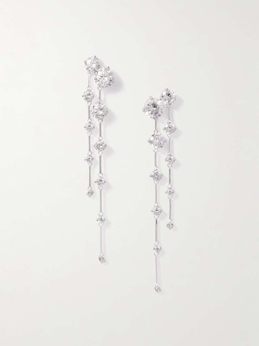 Completedworks Memory Lane Recycled Rhodium-plated Cubic Zirconia Earrings