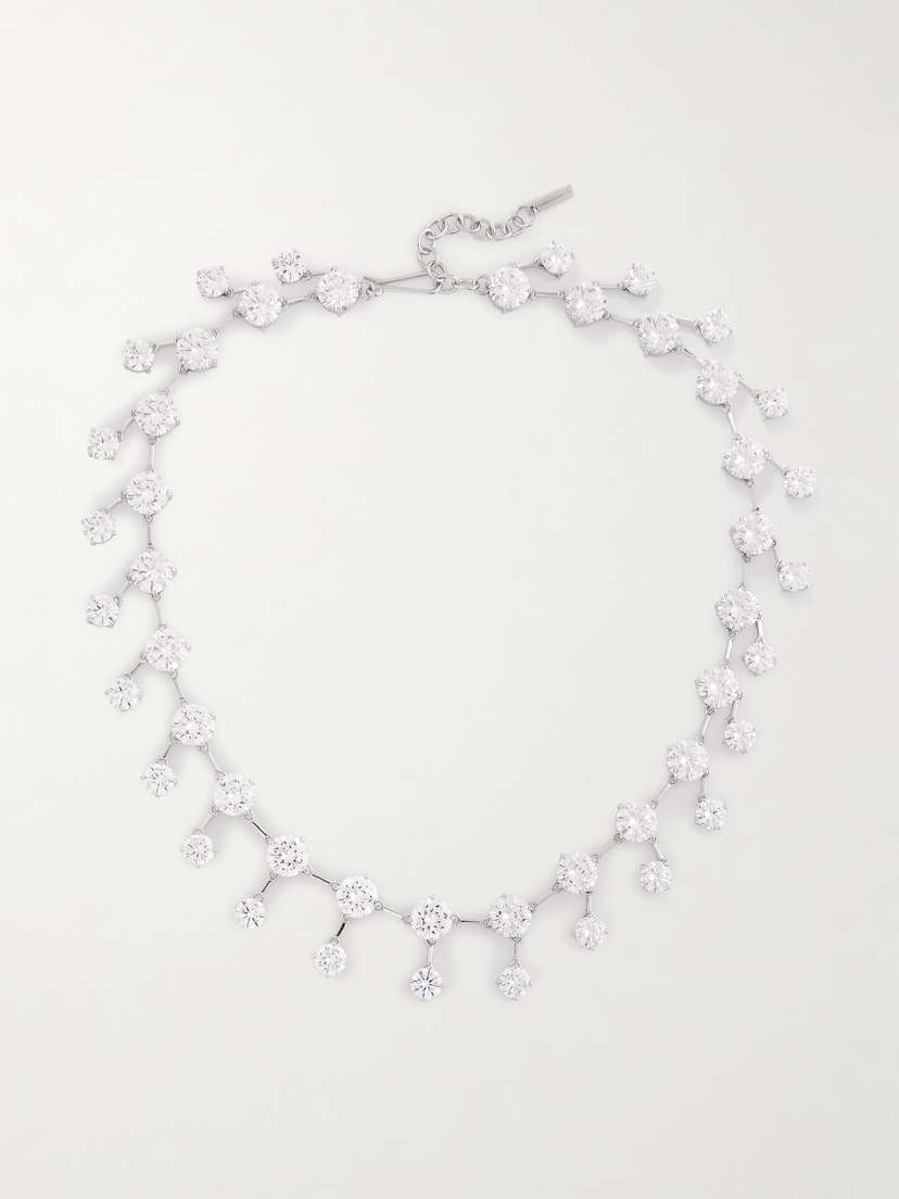 Completedworks Recycled Rhodium-plated Silver Cubic Zirconia Necklace