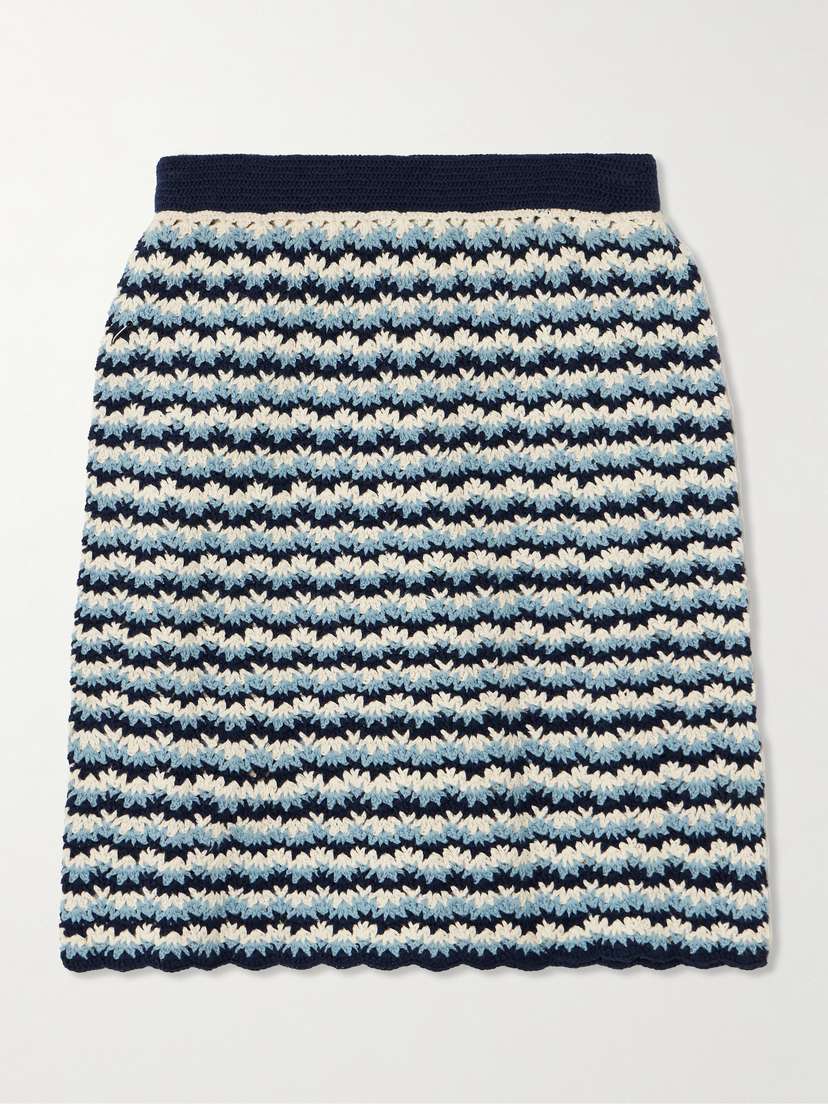 ESCVDO Naplo Crocheted Cotton Mini Skirt
