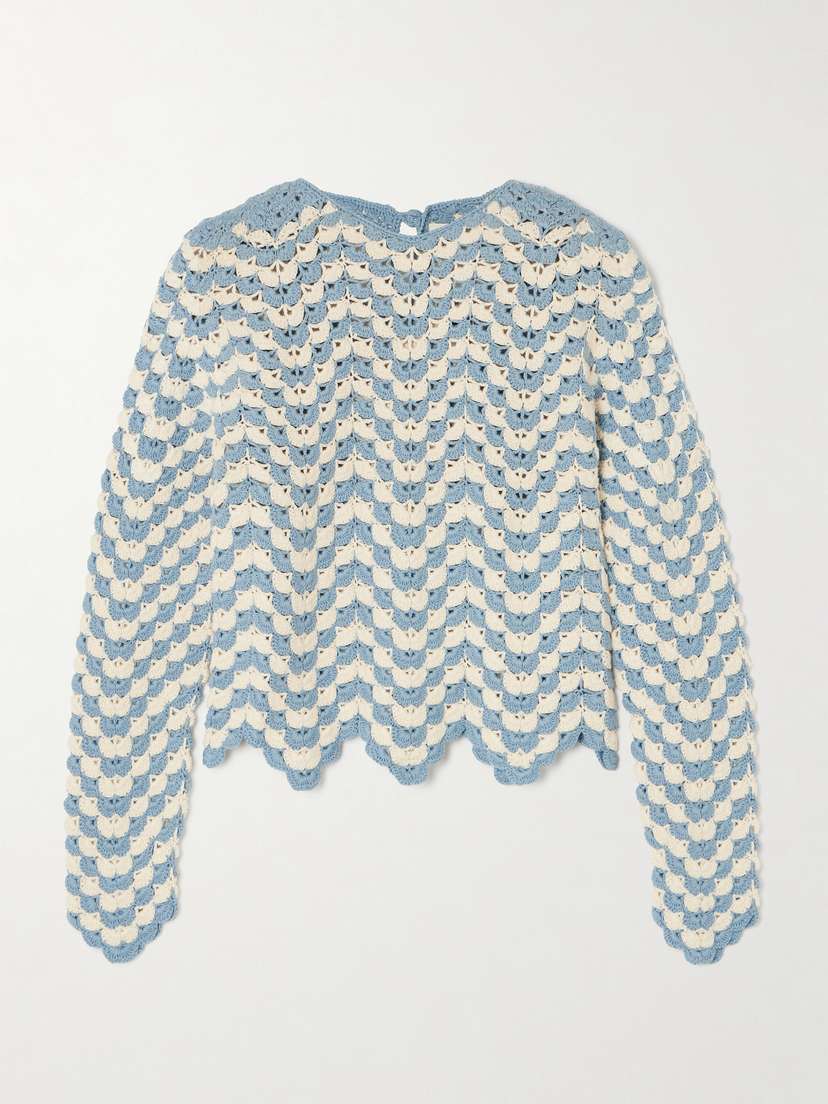 ESCVDO Cayo Cropped Crocheted Cotton Top