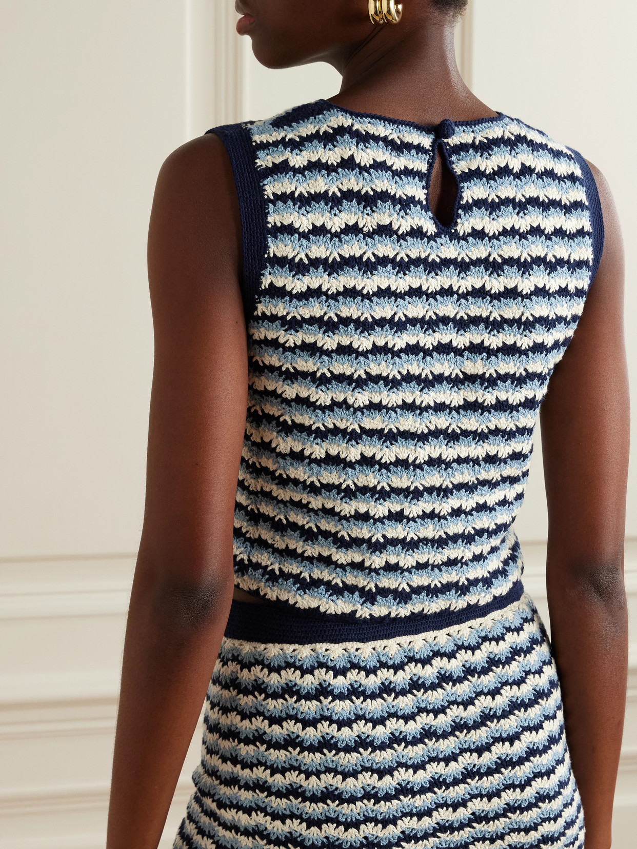 Naplo Crocheted Cotton Top
