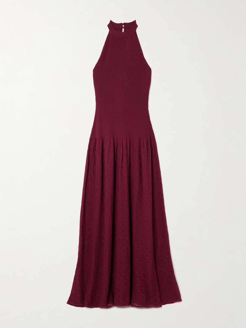 ESCVDO Cayo Open-knit Cotton Maxi Dress