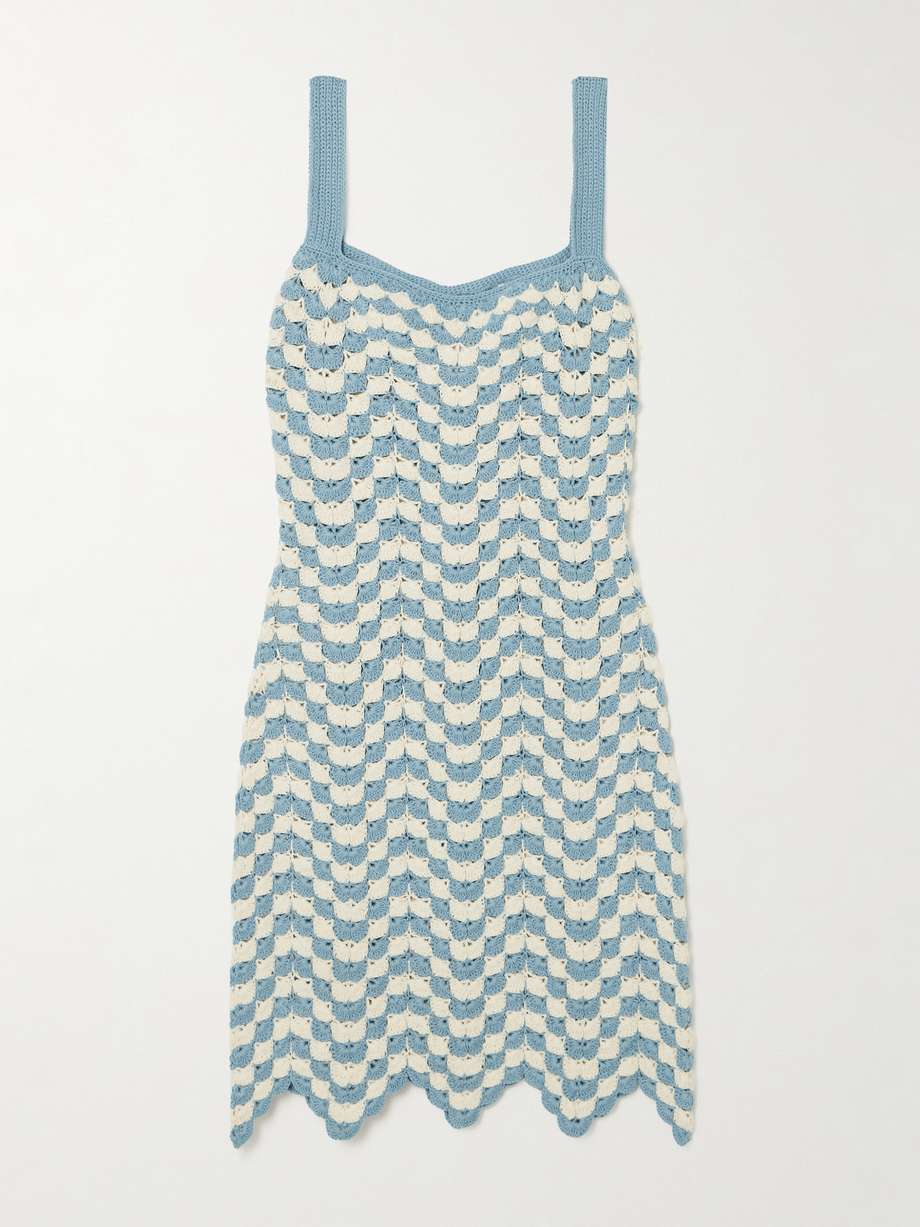 marea crocheted cotton mini dress