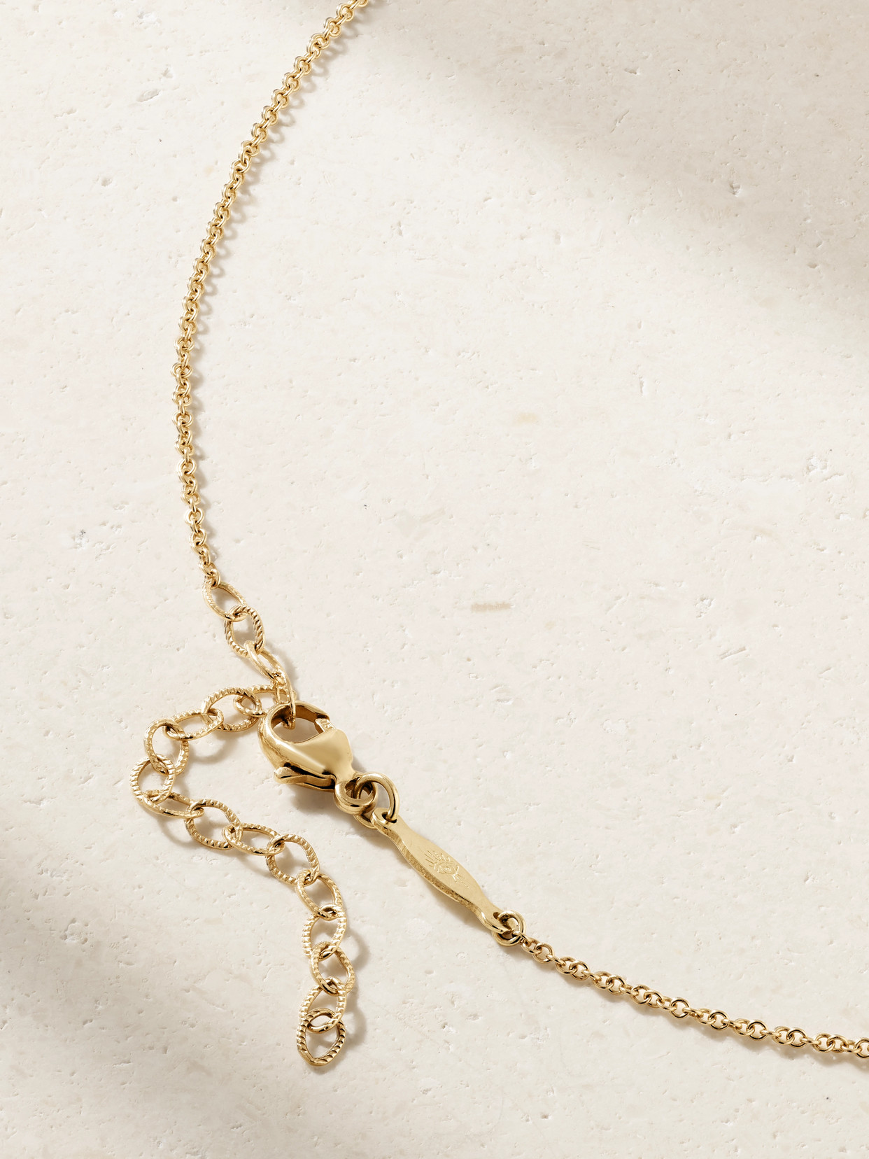 Jacquie Aiche Triple Step 14-karat Gold Tourmaline, Opal And Diamond Necklace In Gold