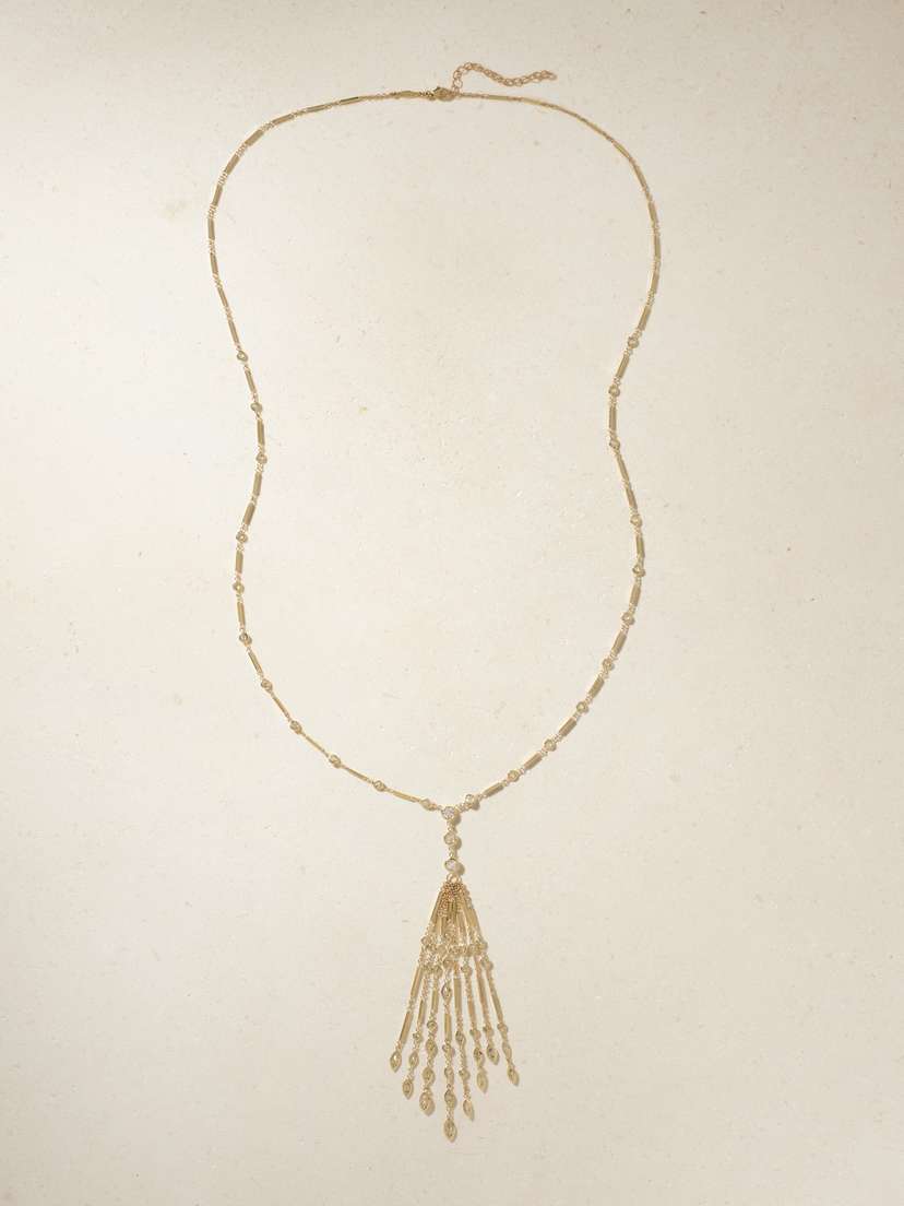 Jacquie Aiche 14-karat Gold Diamond Necklace