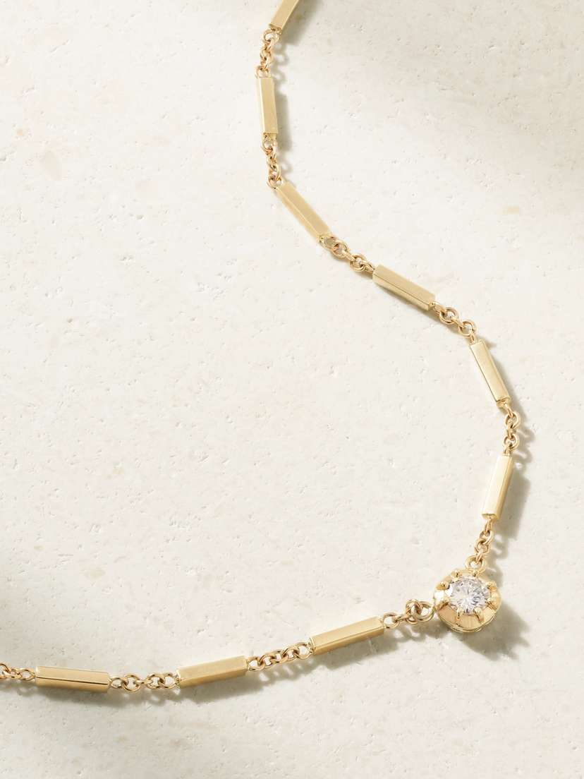 Jacquie Aiche Sophia Large 14-karat Gold Diamond Necklace