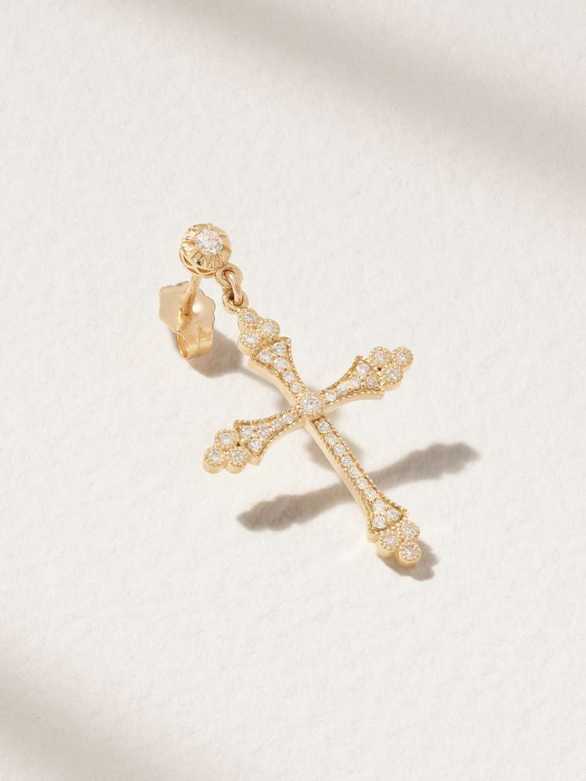 Jacquie Aiche Sophia 14-karat Gold Diamond Single Earring