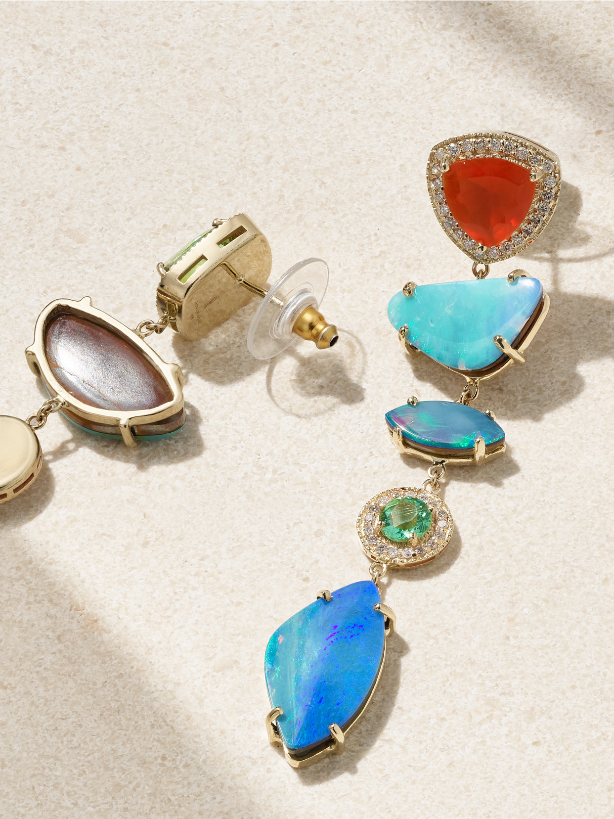 Jacquie Aiche 14-karat Gold Multi-stone Earrings In Gold