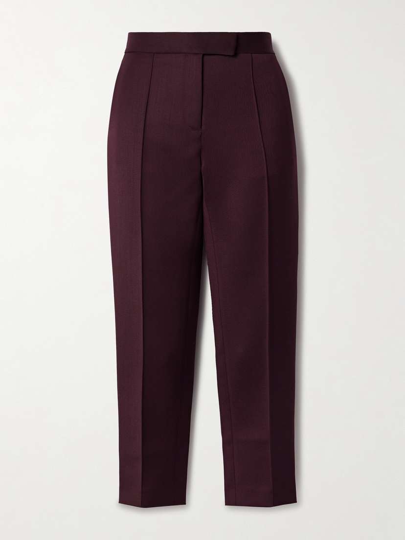 Alex Perry Cropped Woven Slim-leg Pants