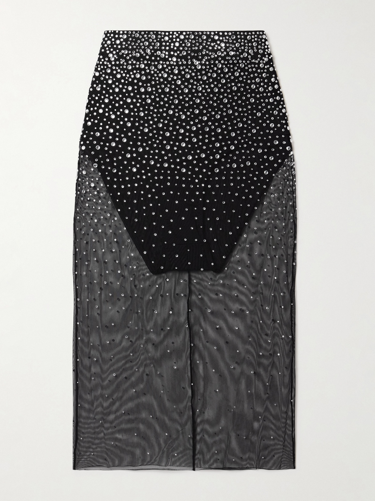 Alex Perry Crystal-embellished Tulle Skirt In Black